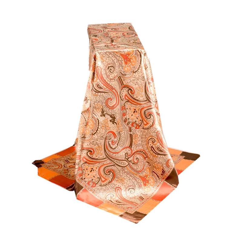 Vintage Style Square Scarf, Soft Shawl Wrap for Women