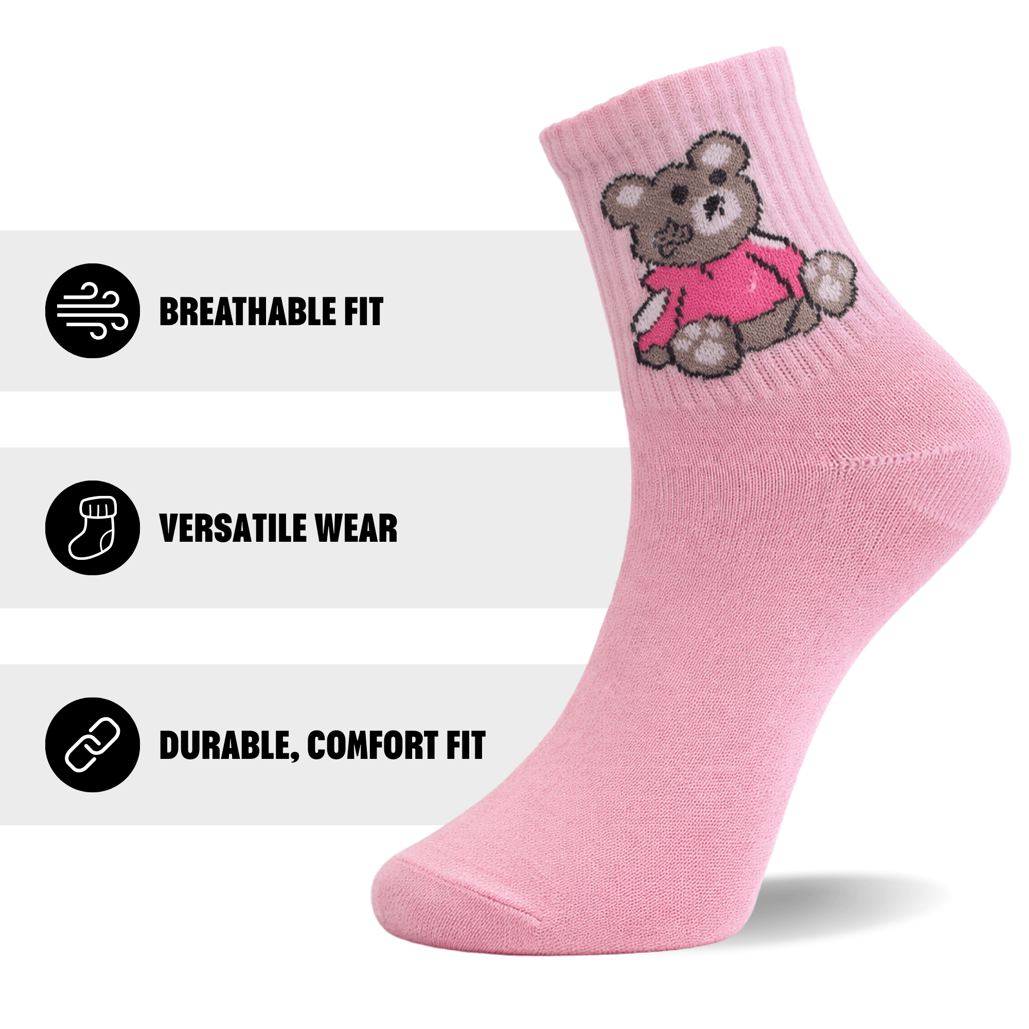 6 Pack Women's Cropped Ankle Socks, Low Cut Everyday Socks