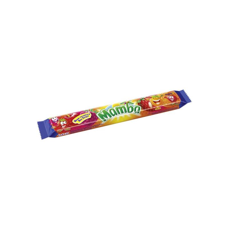 Image of Storck Mamba Fruit Flavored Chewing Gum Soft Fruit Leather With Intense Taste Of Various Fruits Ideal For Children And Adults Cult Candy In Practical Packaging 106g