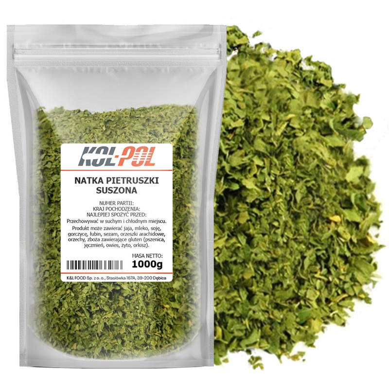 TEMU Natural Dried Parsley Leaves, 1kg, Aromatic, Kol-pol