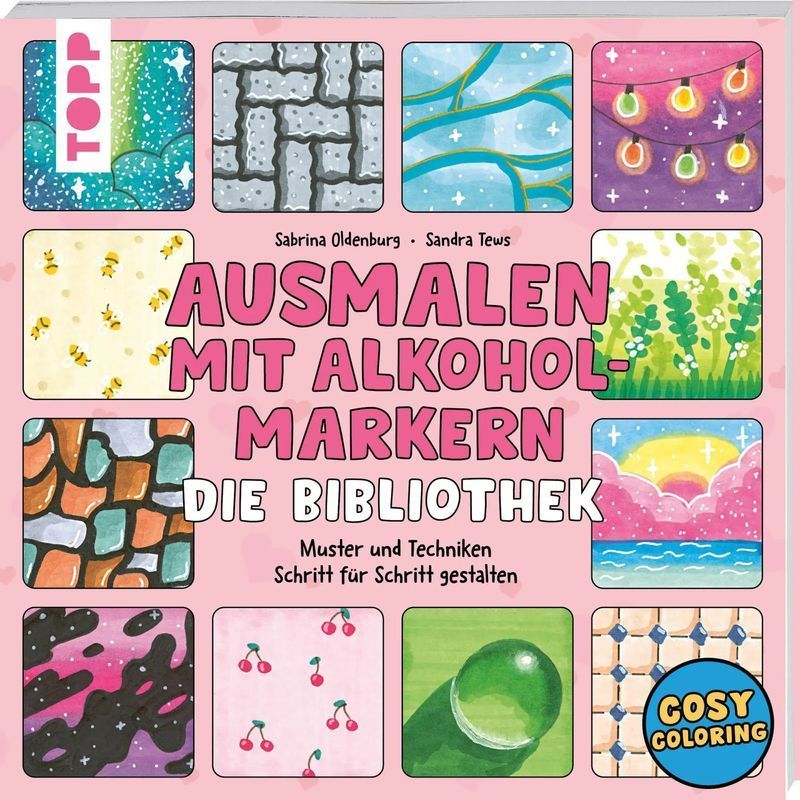 Image of Coloring The Library With Alcohol Markers - Paperback - Step-by-step Patterns And Techniques - Sabrina Oldenburg (and Others) - 144 Pages - German - 2026 - Frechverlag Gmbh - Ean 9783735882950