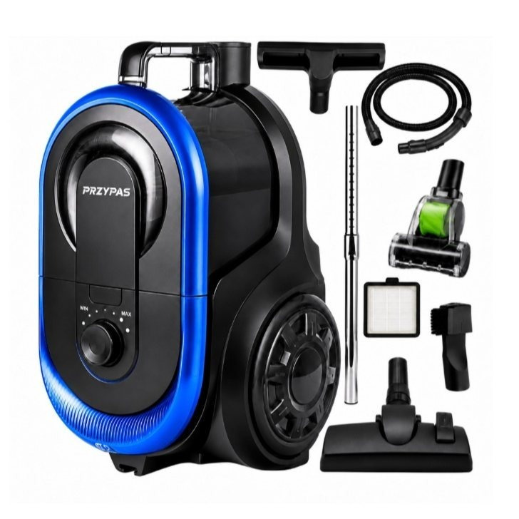 Image of Cyclone Hepa Bagless Vacuum Cleaner, 2.5l, Power Adjustment For Carpet, Tile, Upholstery, And Pet Hair