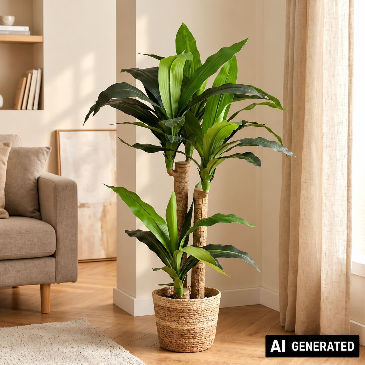 Image of Artificial Palm Plant, 105 Cm Tall, Lifelike Pot, Indoor