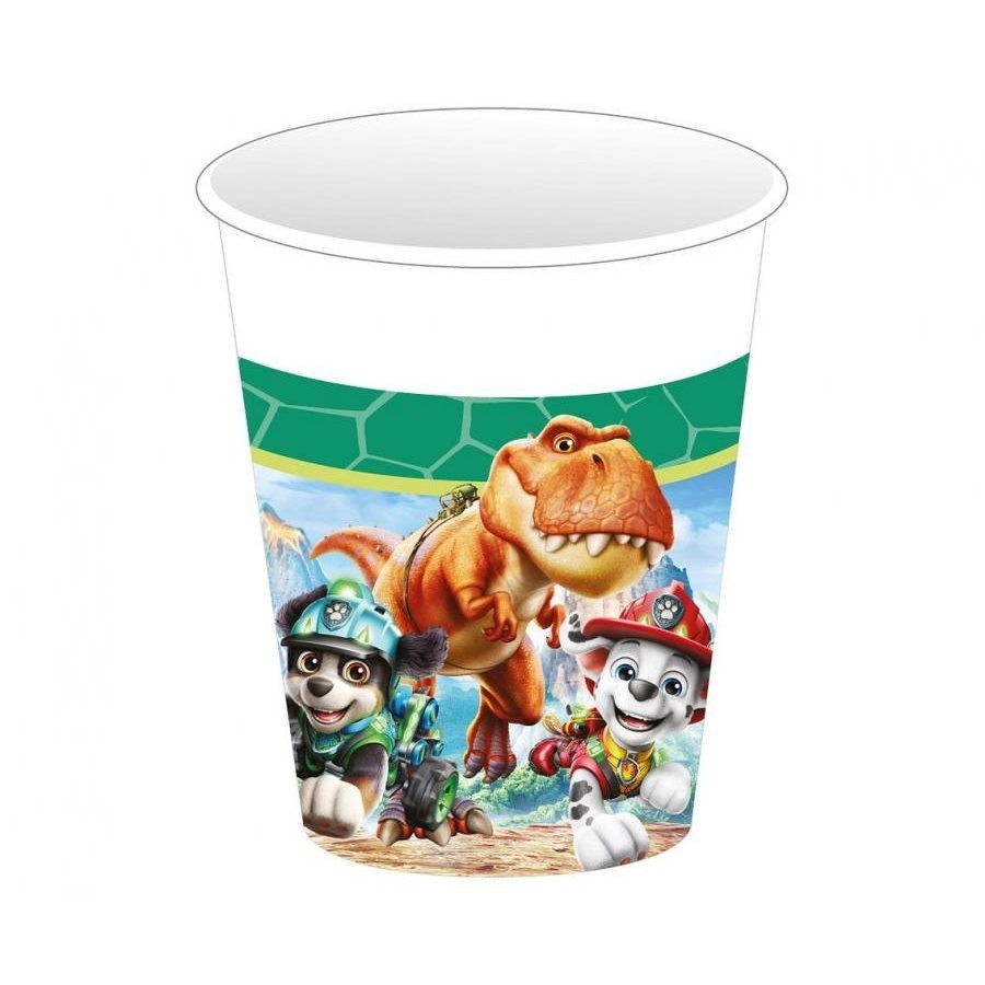 TEMU Vasos de papel Canina Película Dino, 200 ml, 8 unidades