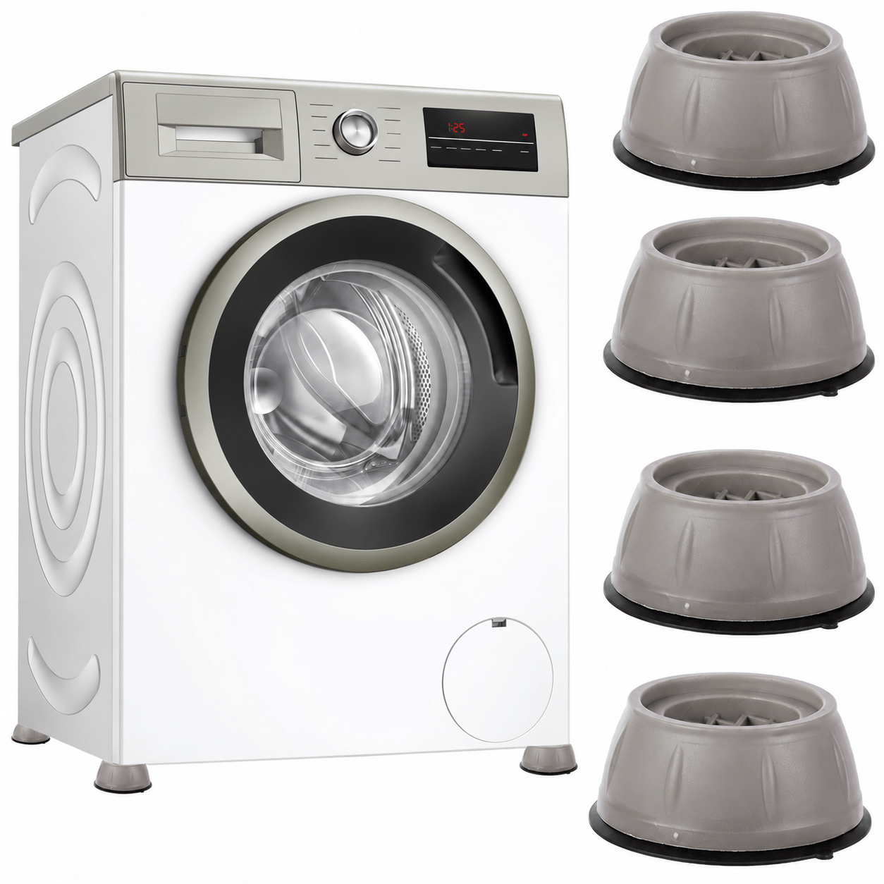 TEMU PIÈCES DE RECHANGE ANTI-VIBRATIONS PIEDS DE LAVEUSE 4pièces