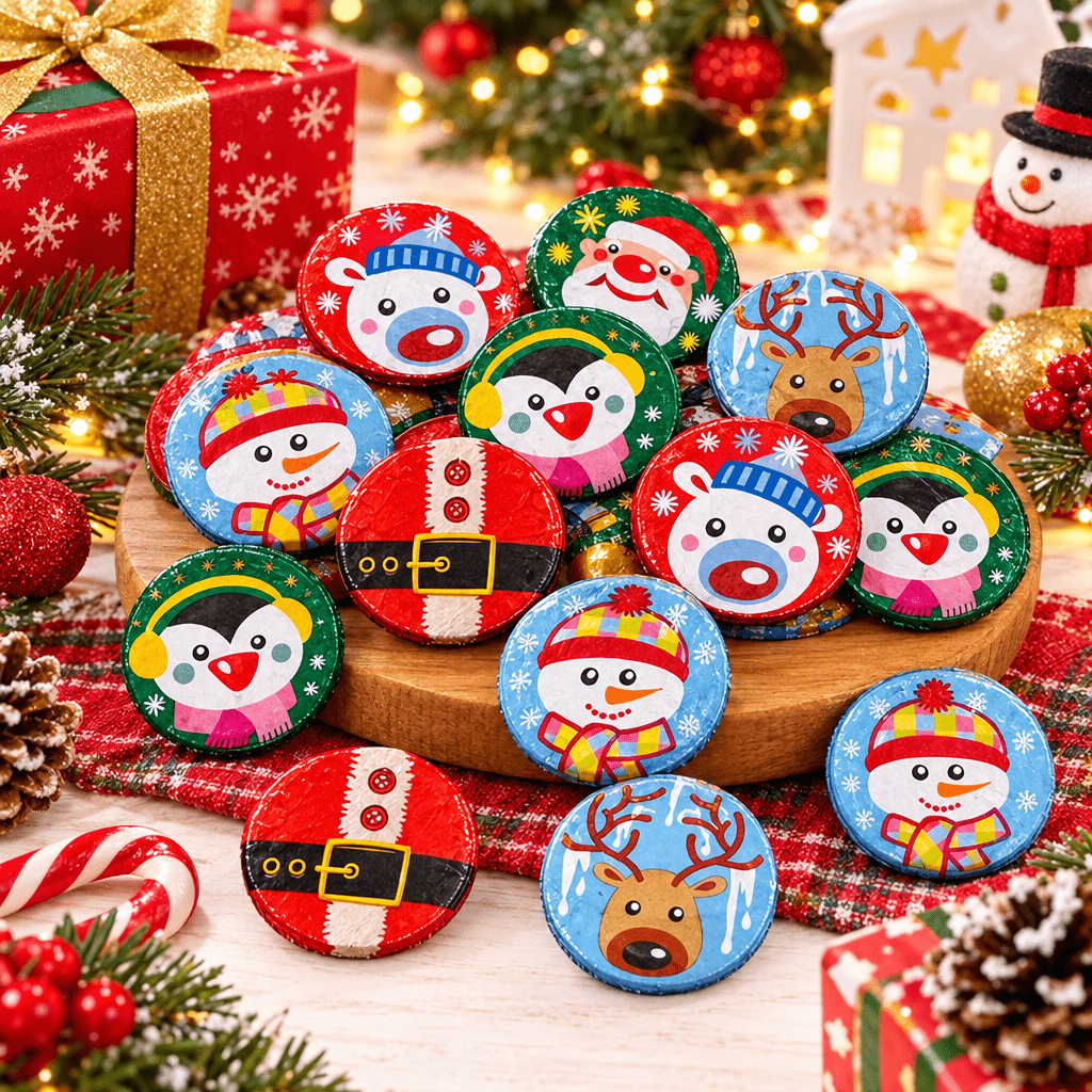 Image of Approx. 55 Pieces - Christmas Thalers - Delicate Milk Chocolate Thalers 425g - Christmas Sweets - Christmas Chocolate - Christmas Gifts - Christmas Snacks