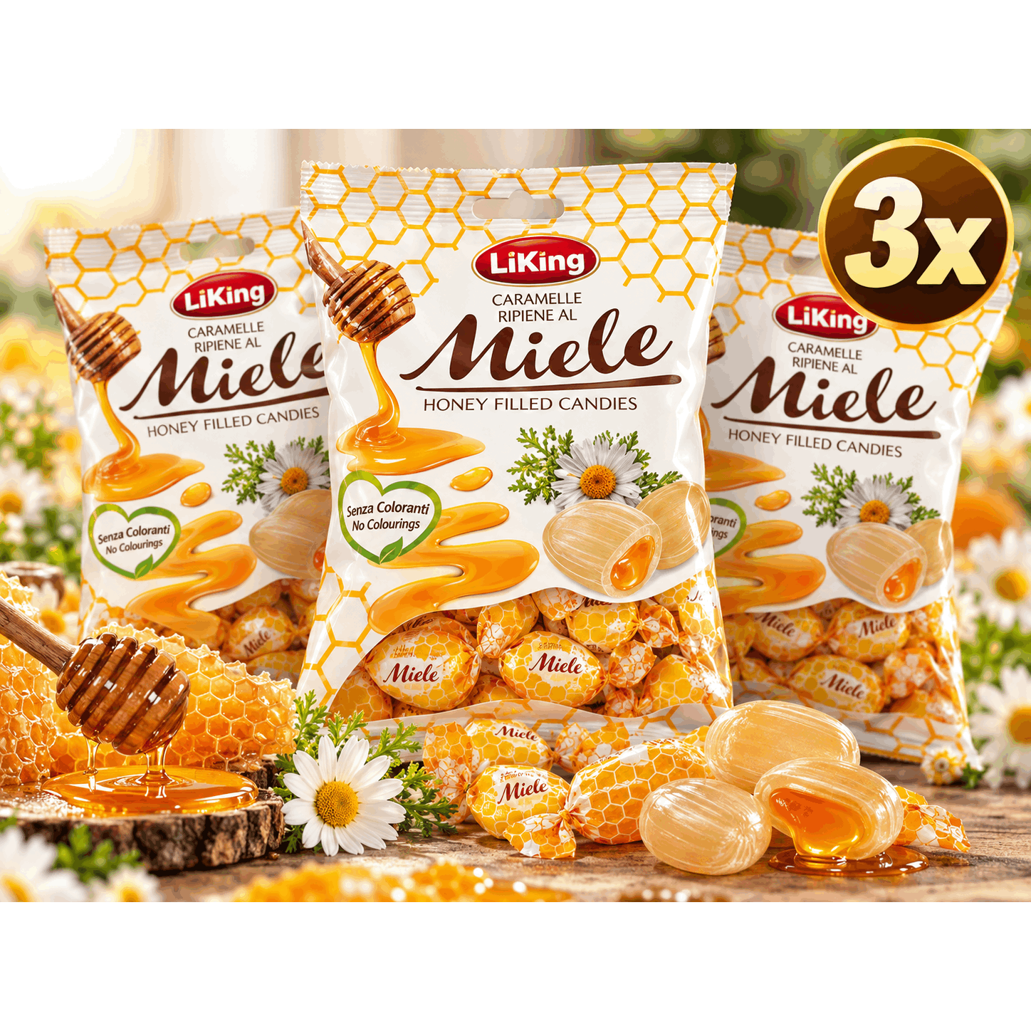 Image of Liking Sweetly Licorice & Mint Candies 3-pack – Filled Licorice Candies With Mint Flavor – Individually Wrapped