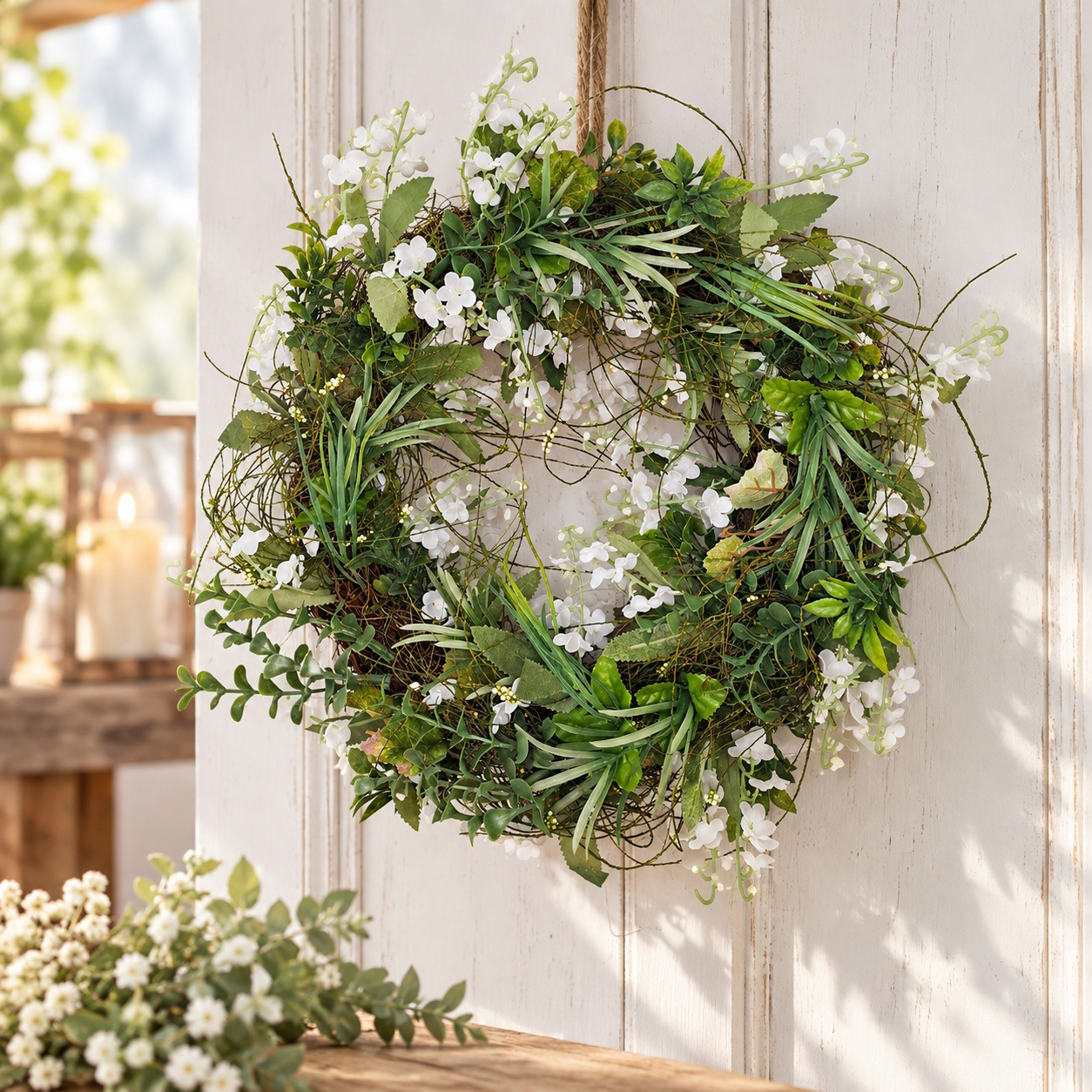 Image of Artificial Snowdrop Wreath