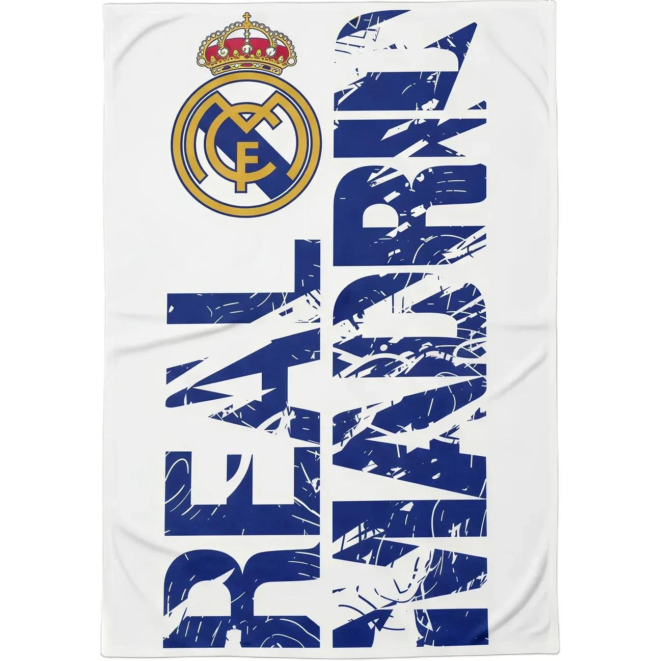 Image of Real Madrid Soft Blanket 100x140cm, Fleece, Kids, Gift Idea