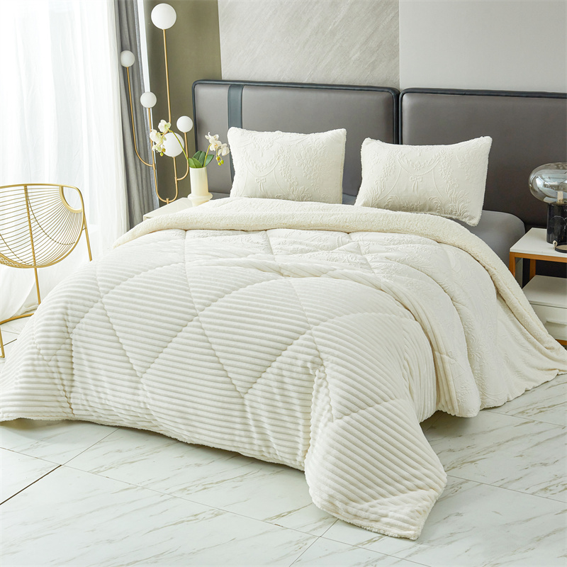 TEMU Edredón de con Fundas de Almohada de Cama de Invierno Super y Calientito , Juego de Cama de Gruesa , 100% Poliéster