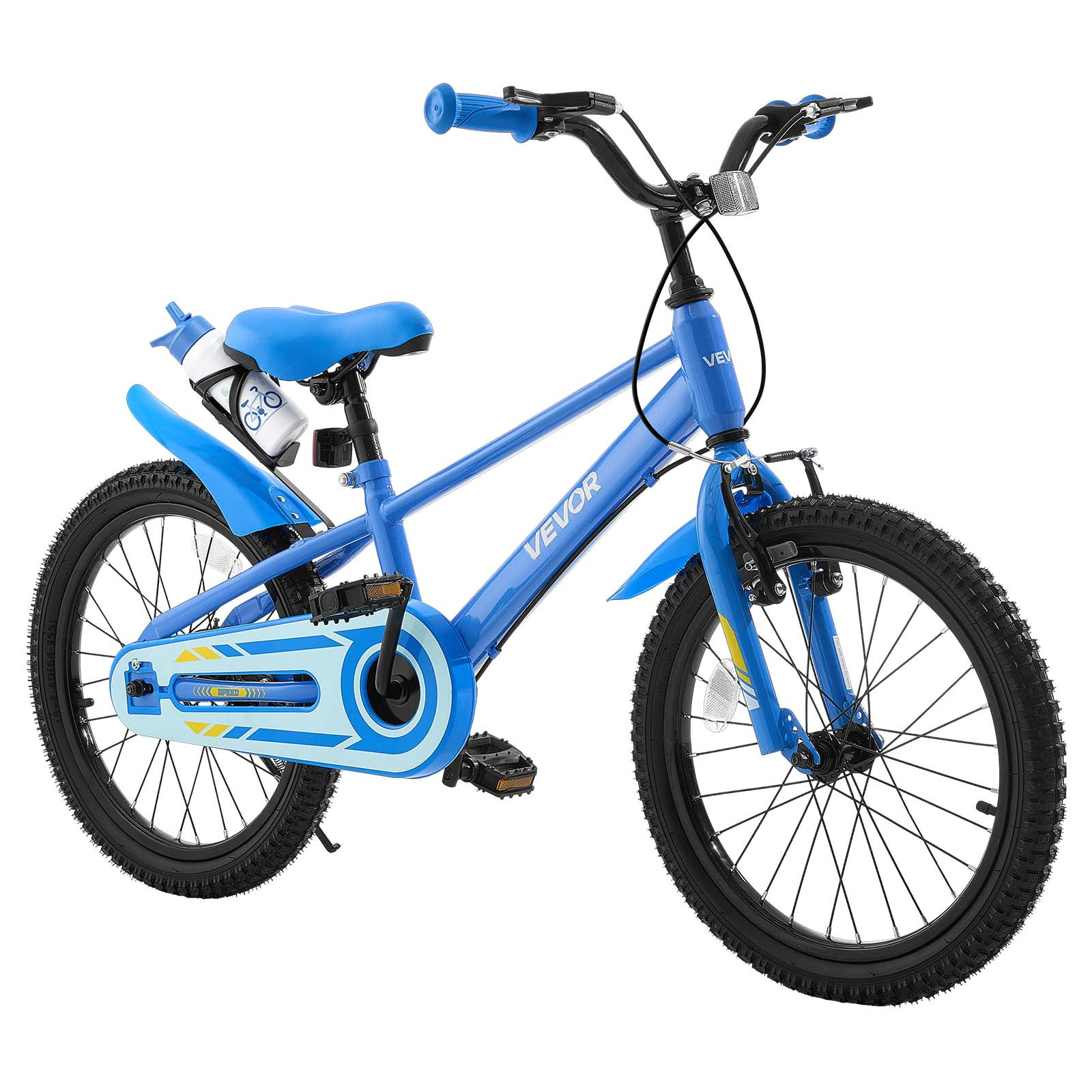 Image of Kids Bike, 20 In Children Bicycle, With Kickstand Bmx Style Blue, For Boys Girls Ages 7-13, Adjustable Seat & Handlebar, Front Brake And Rear Drum Brake, Cup Holder, High-carbon