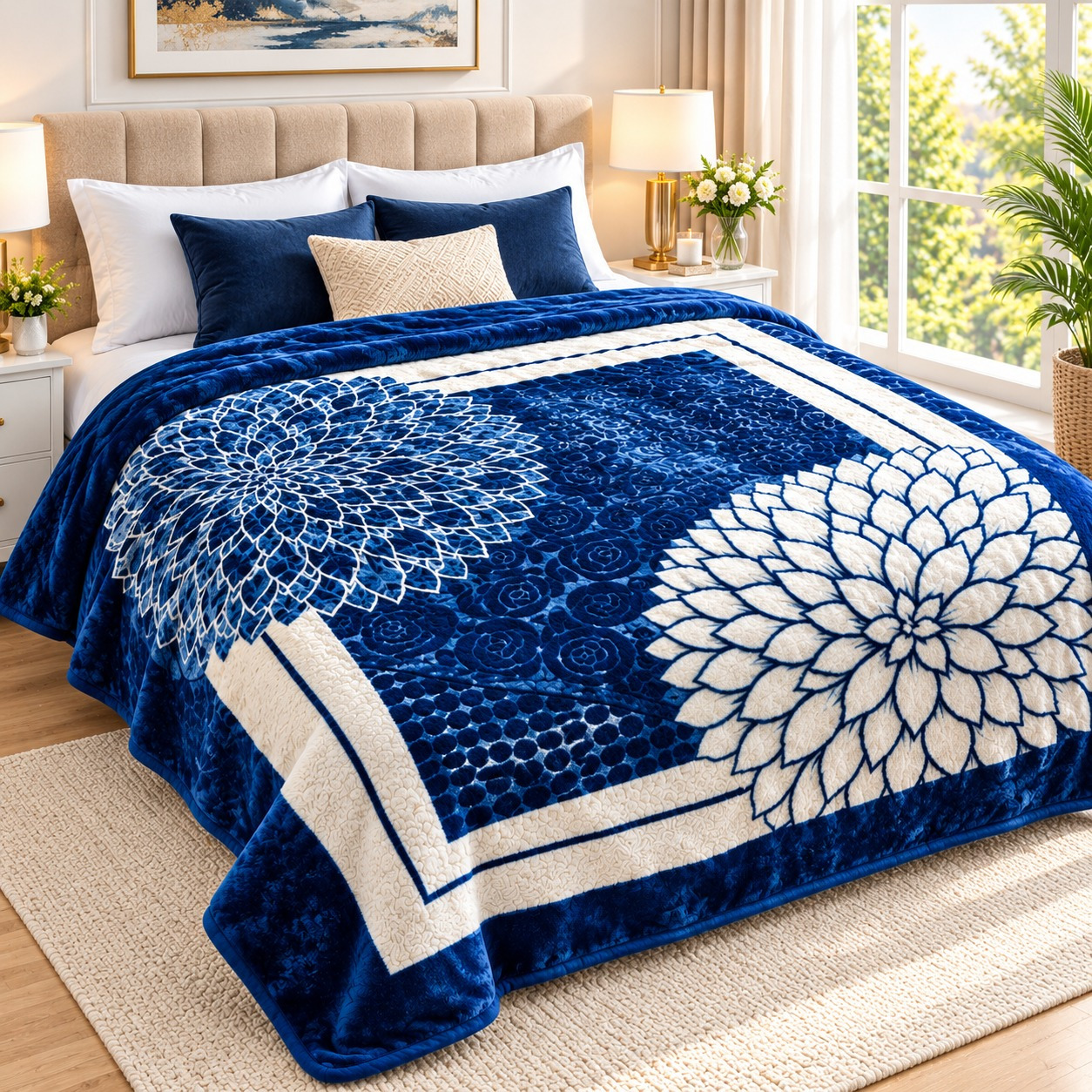 TEMU Polar y 210x240 cm — de Cama de Matrimonio con Elegantes Estampados Florales, y Decora, Varios Diseños