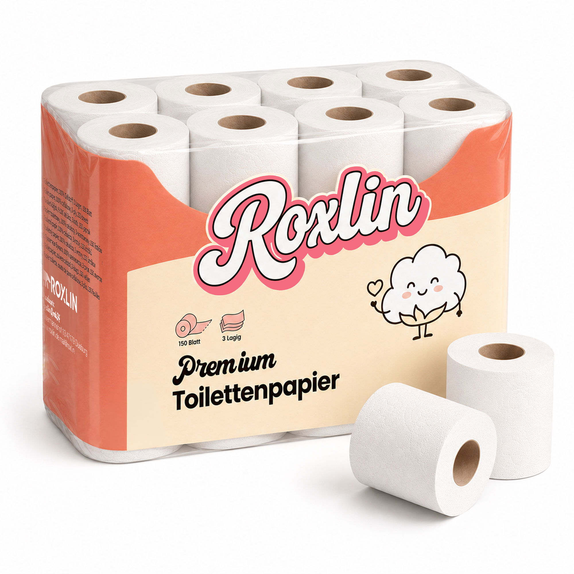 TEMU Roxlin 3-layer Toilet Paper 16 Rolls - 150 Sheets Per Roll - 2,400 Sheets Total - Soft, Absorbent & Tear-resistant - Premium Toilet Paper For