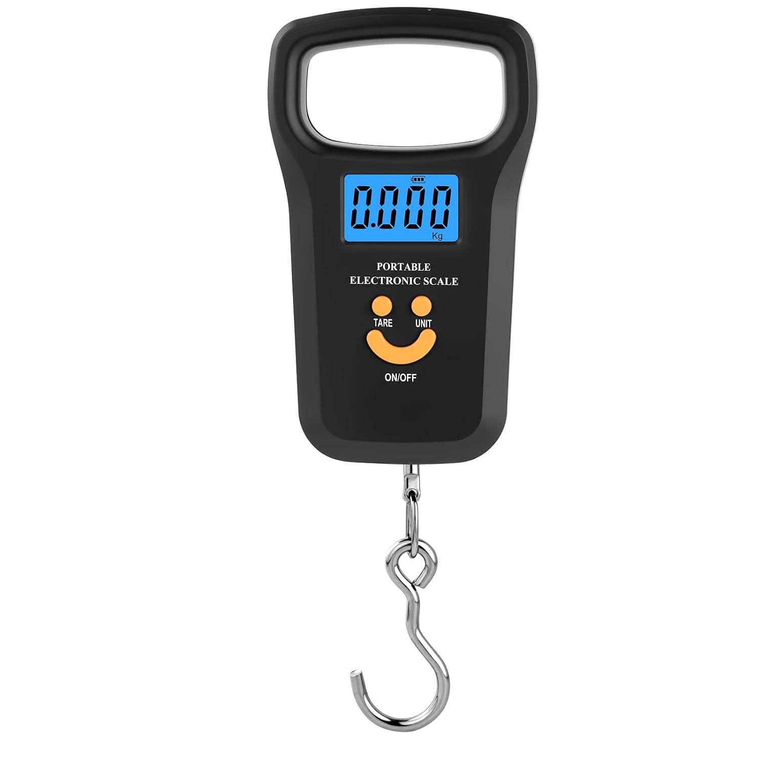 TEMU OSDUE Digital con Gancho, 110 lb/50 kg Báscula de Equipaje con pantalla LCD, Portátil Peso para Maletas de Viaje, Recargable Pueden Convertir