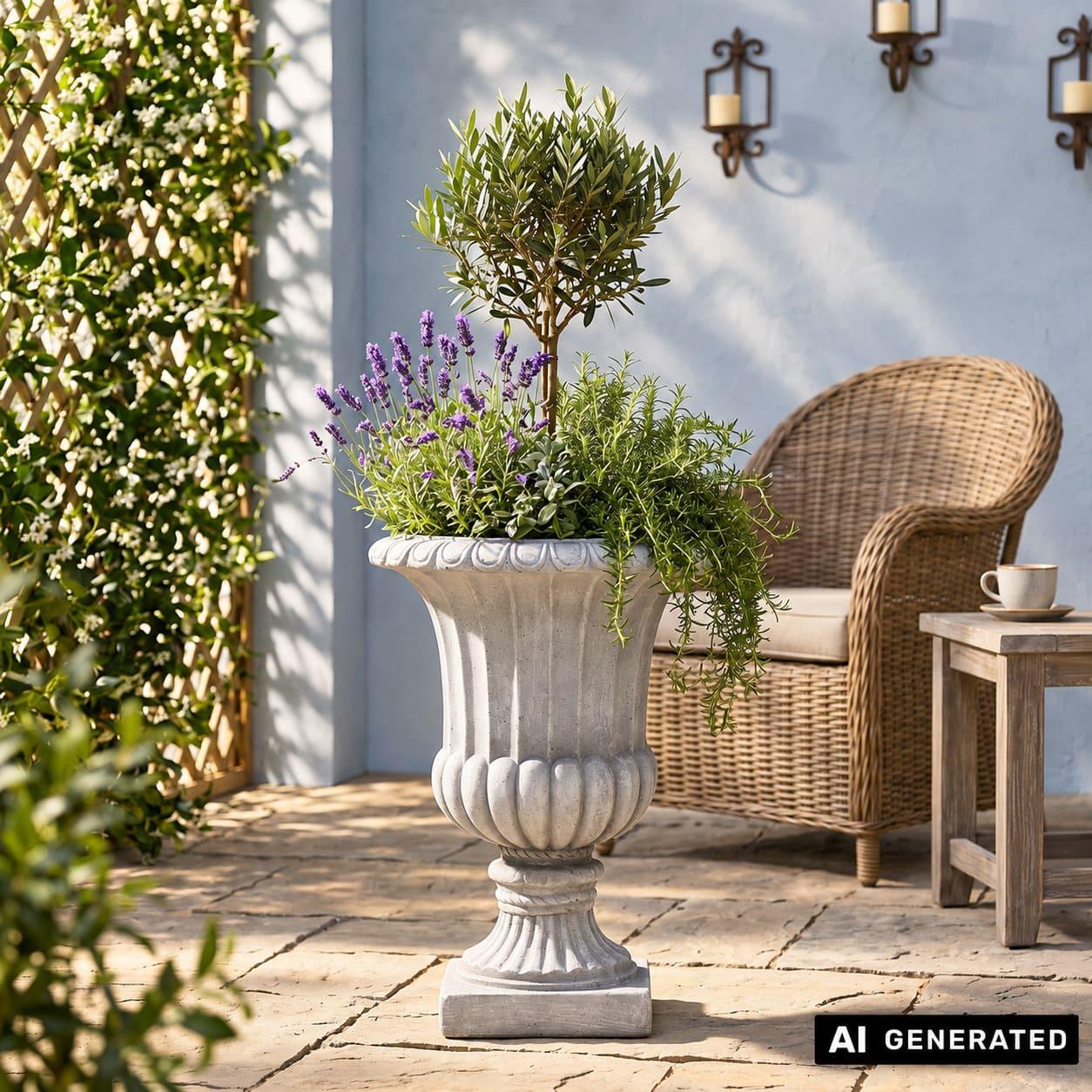 Image of Amphora, Garden Planter Optic, 51 Cm High, Outdoor Flower Pot, Planter For Outside