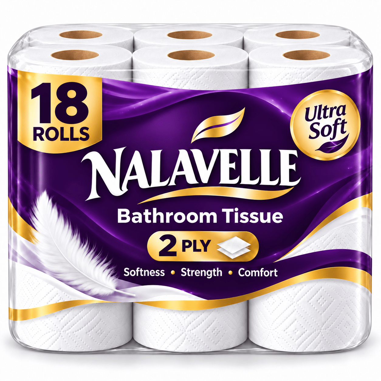 TEMU 18 Rolls Soft Toilet Roll 2 Ply Toilet Tissue Paper Quilted Embossed Bathroom Tissue Comfortable & Absorbent Everyday Toilet Paper Bulk Pack For