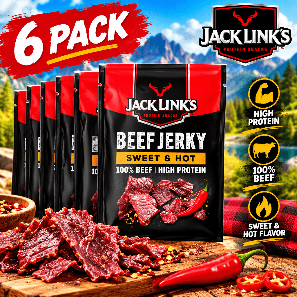 Image of Jack Links Beef Jerky - Sweet & Hot 6x25g
