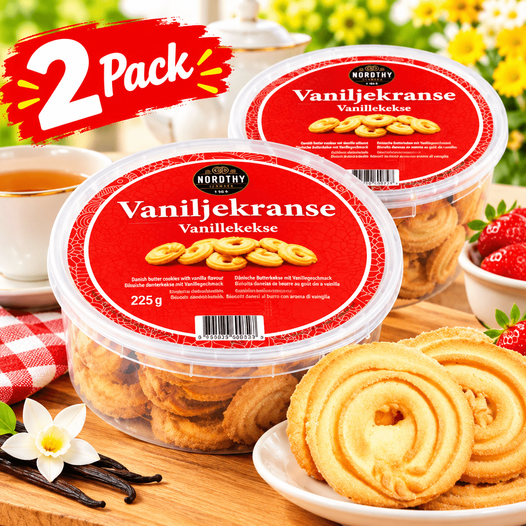 Image of 2x225g Original Danish Vanilla Pastry - Crispy Vanilla Rings
