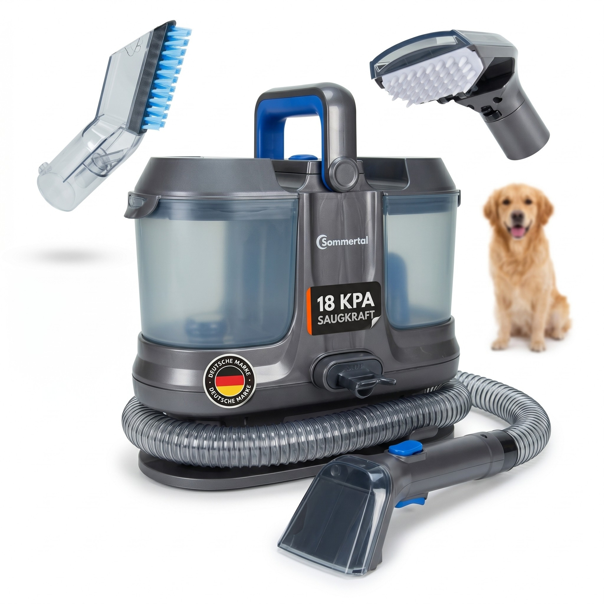 Image of Carpet & Upholstery Cleaner Ws-600 | Powerful 600 Watt Washing Vacuum (18 Kpa) | Vacuum For Textiles