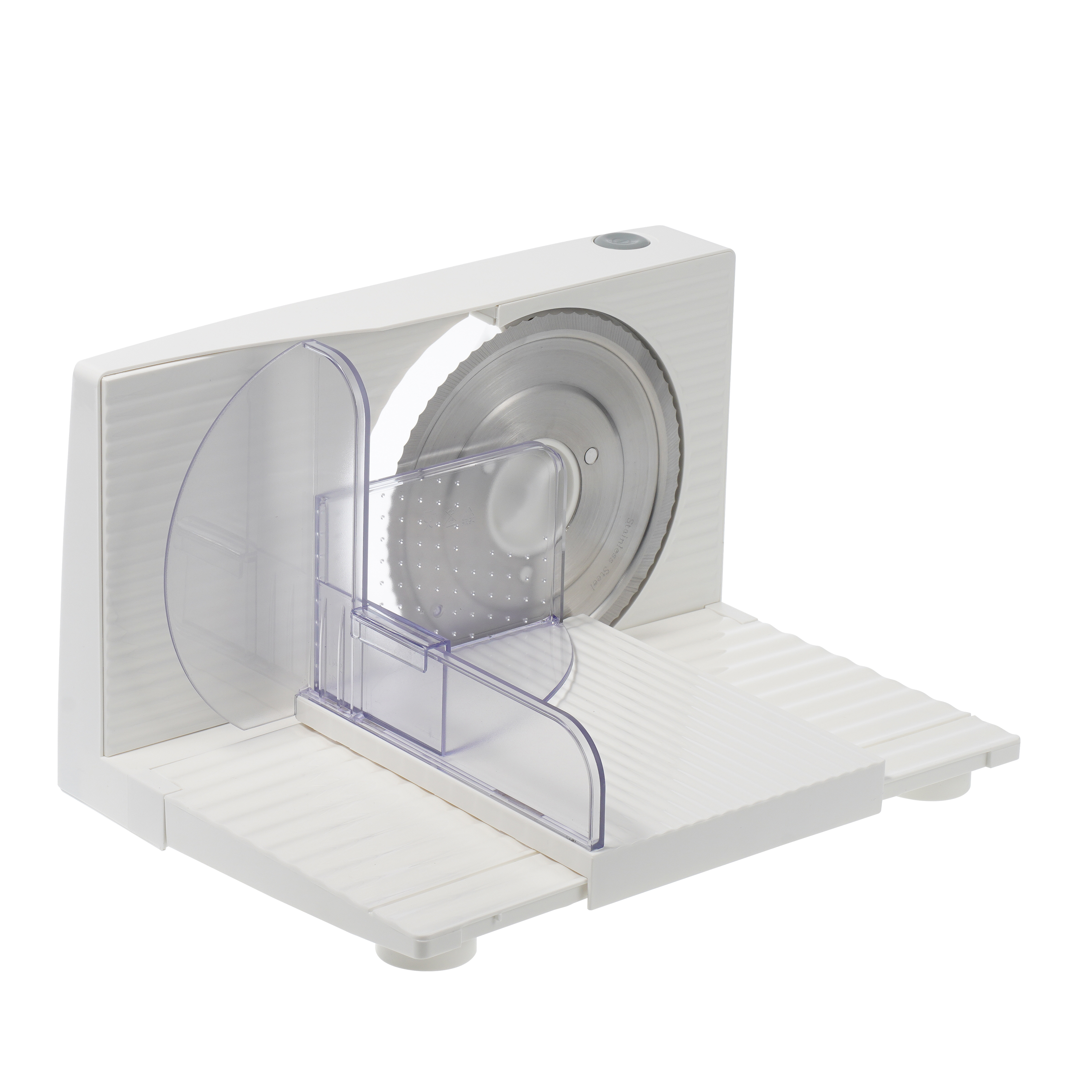 Image of All-purpose Slicer As-170 150w | Space-saving Foldable | Electric Cutting Machine Bread Slicer | Stainless Steel Serrated | Professional Slicer, White | 0-15mm