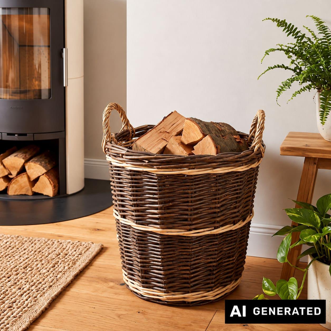 Image of Universal Basket " " Made Of Wicker, Wicker Basket, Laundry Basket, Toy Basket, Wickerwork Basket, Storage Basket