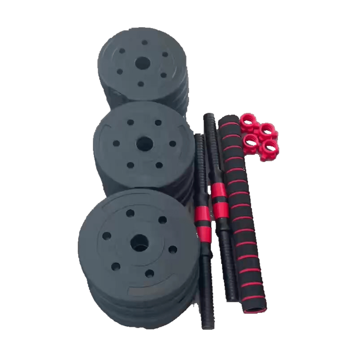 TEMU Adjustable Dumbbell Set 2 In 1 From 15/20/30 Kg With Barbell And Non-slip Foam Grips, For Home Fitness, Weight Loss Programs And Arm, Chest And