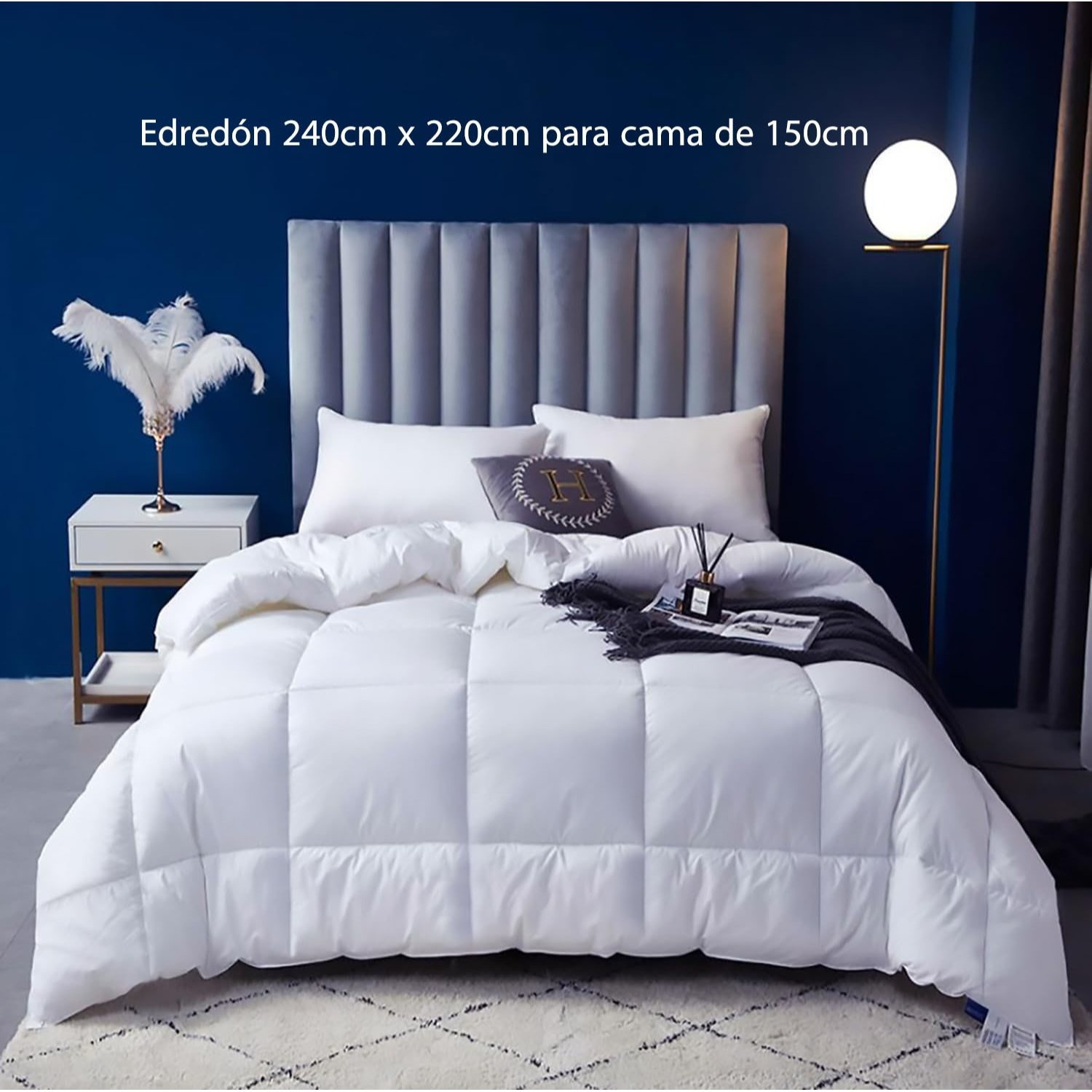 TEMU Edredón Relleno Nórdico Invierno Otoño 400 g/m², Relleno Nórdico de Fibra Extrasuave y para Cama de 90 105 135 150 180cm