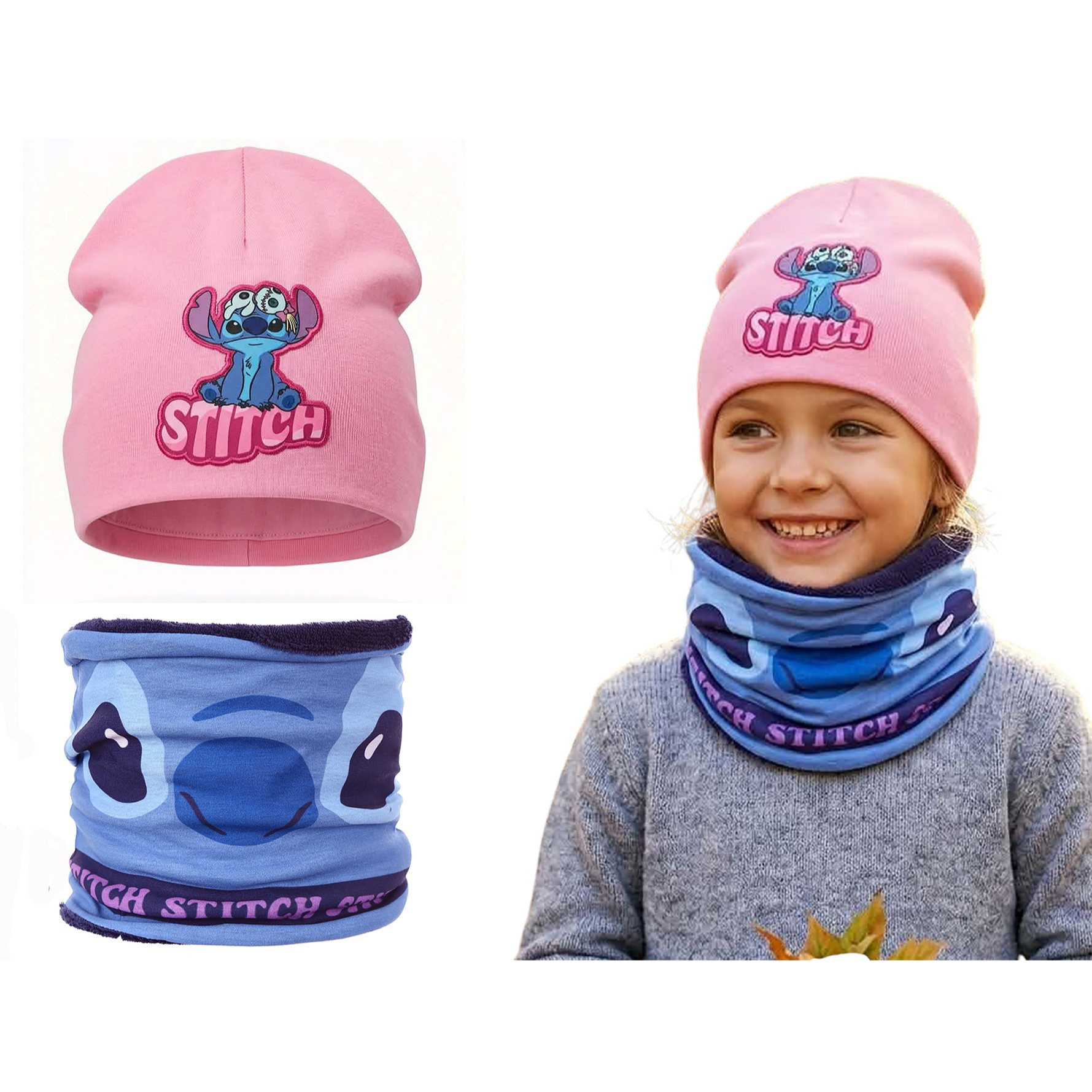 Image of & Cotton Beanie And Scarf Set, 2-piece Outfit