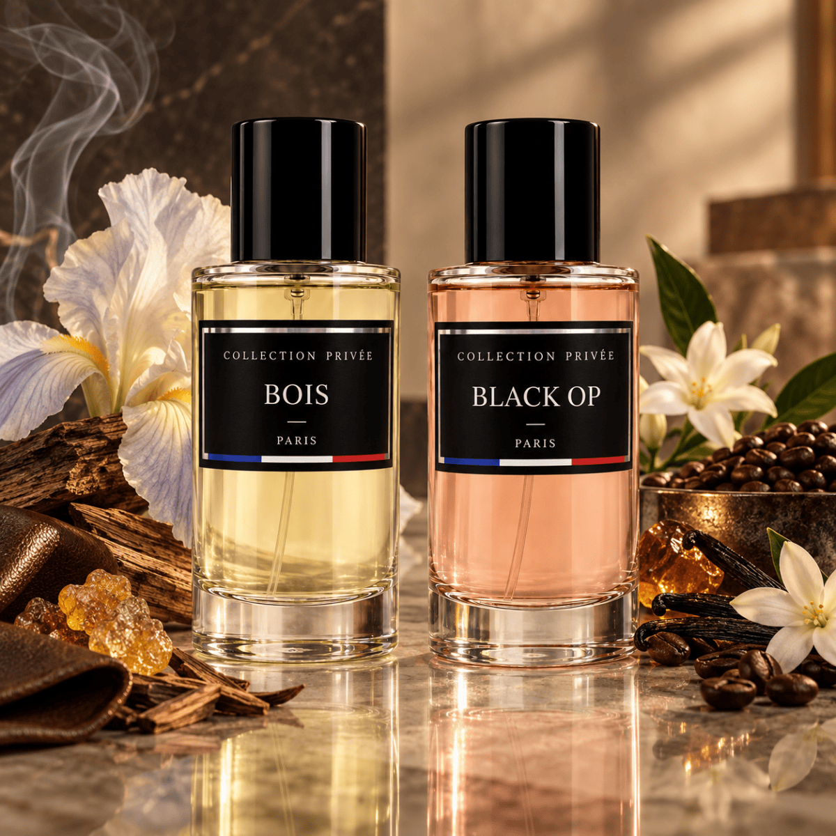 TEMU Collection Privée-Lot de 2 PCS Bois 50ml Eau De Parfum Homme+Black Op 50 ml Eau de parfum Femme