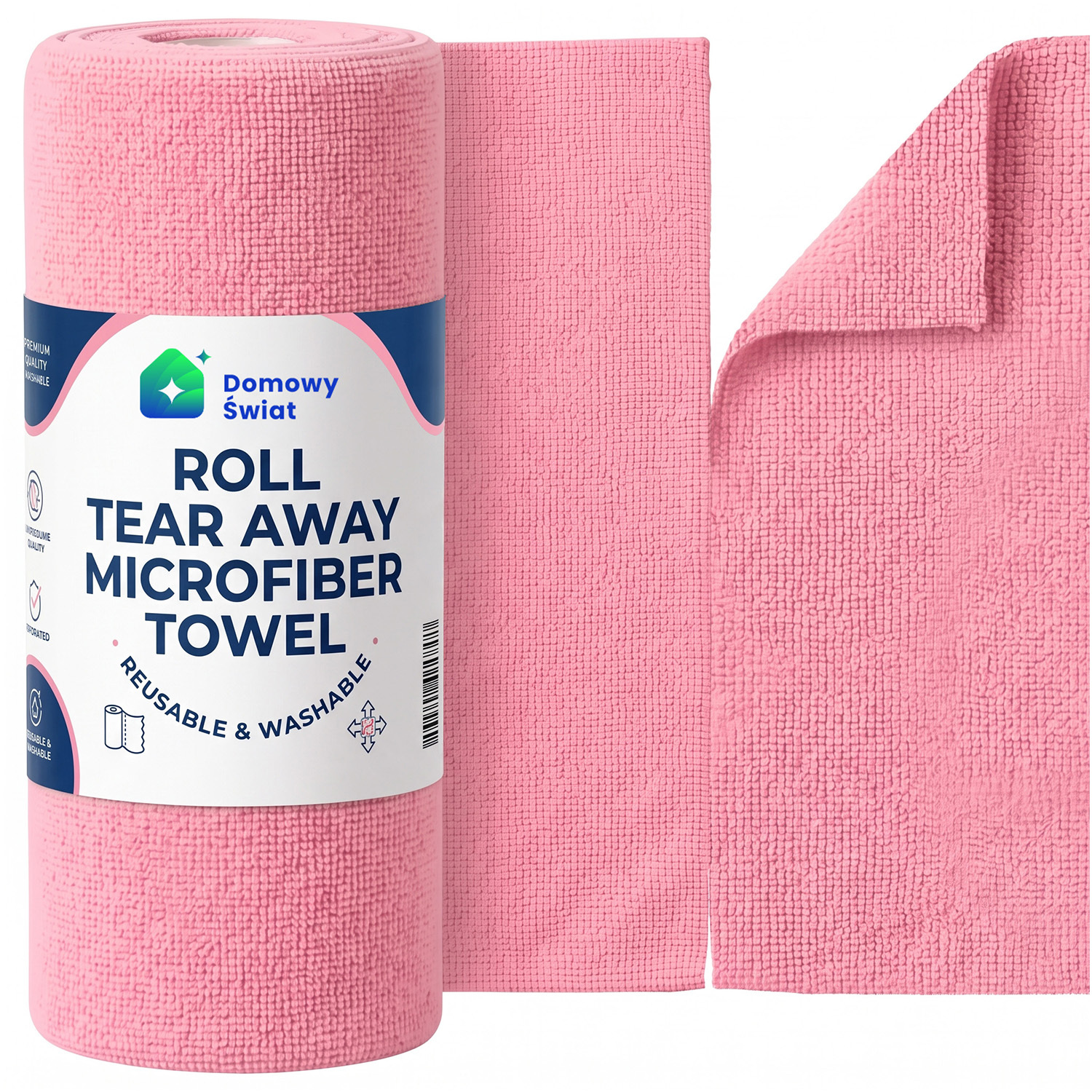 TEMU Reusable Microfiber Wipes On A Roll 20pcs 25x25 Cm, Towels For Cleaning Kitchen, Bathroom And Home, Universal Wipes For Wiping Countertops,