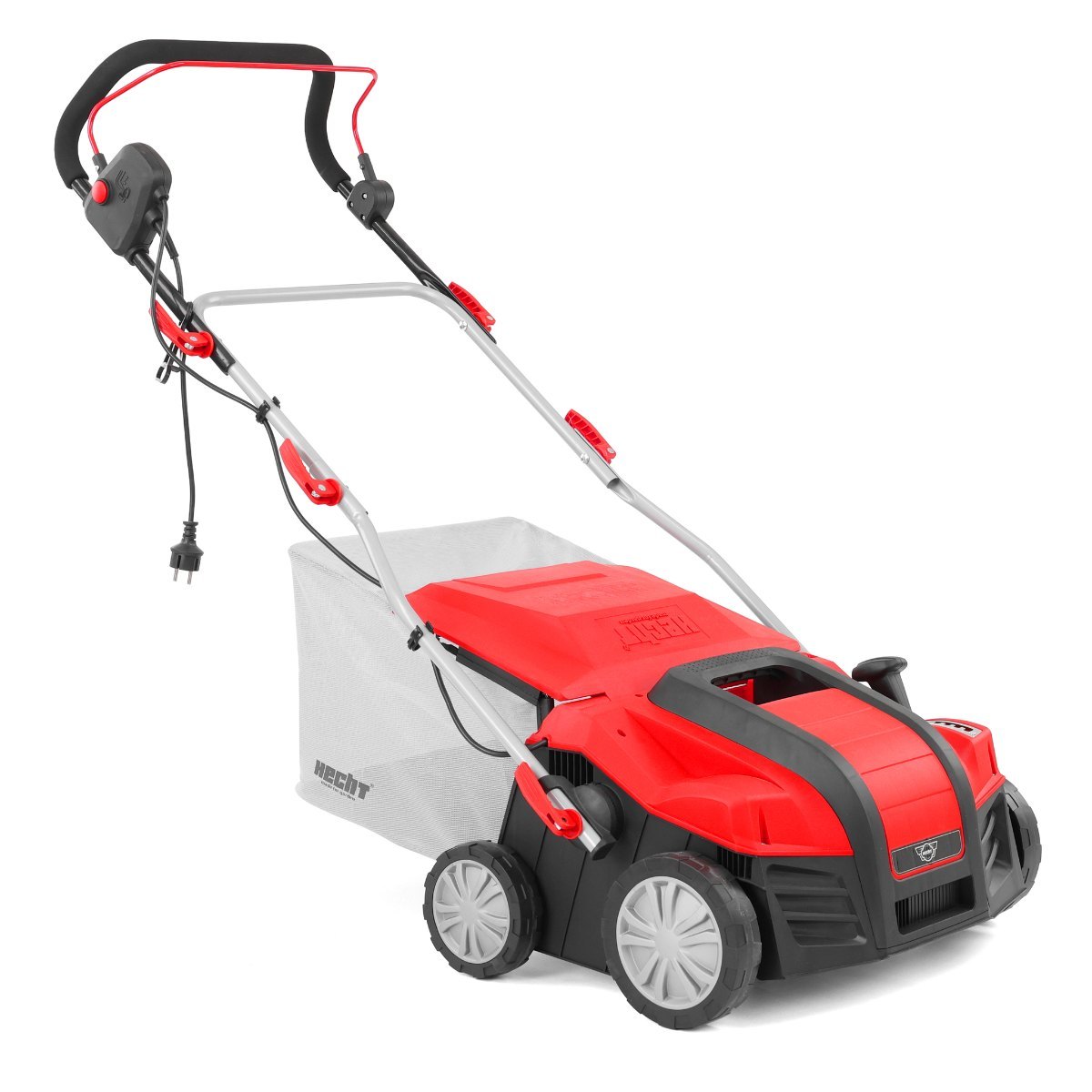 Image of Electric Scarifier 2000 W 2-in-1 With Fan Roller, . 38 Cm Working Width, Height Adjustment, 55 Bag, Lawn Aerator For Medium To Large Lawns