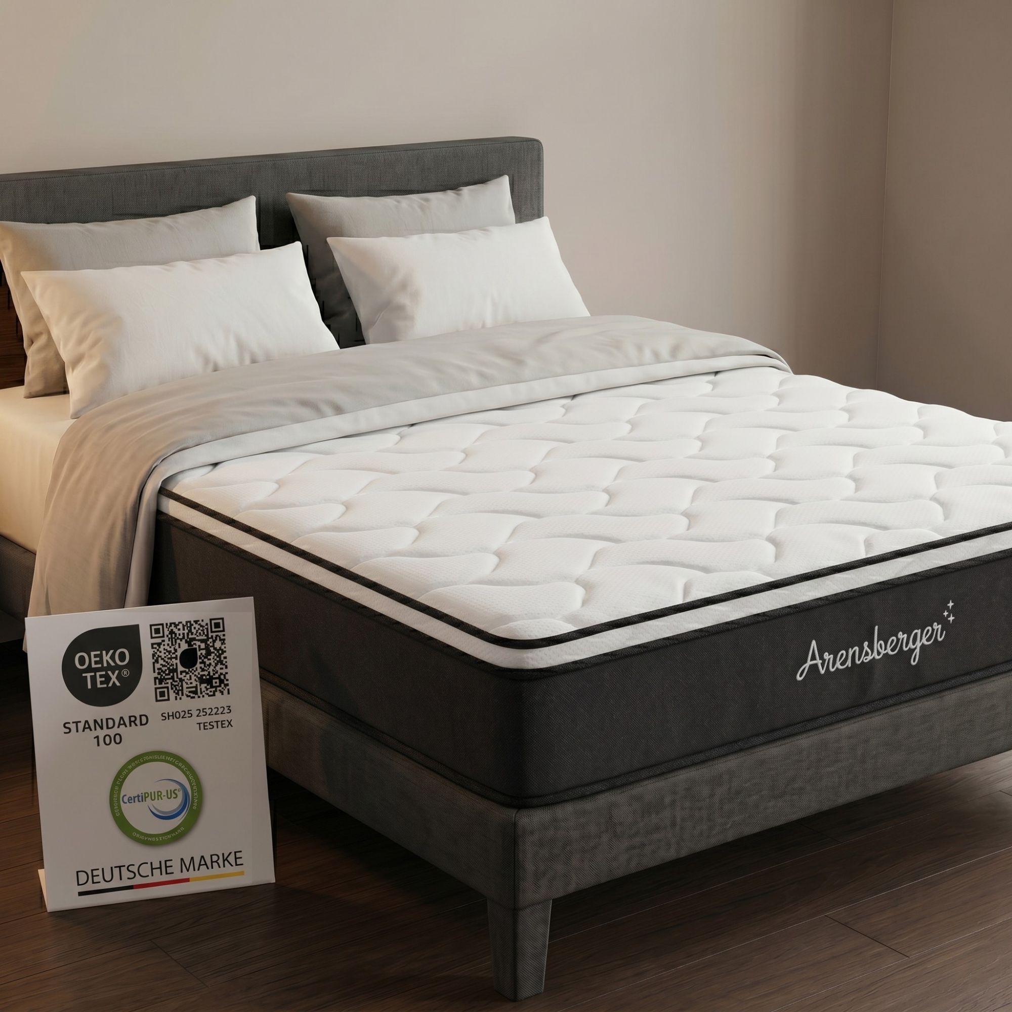 Image of Federkern Mattress With Gel Foam And Integrated Topper, Height 23cm, Hardness Grade H3 H4 Hr, Core Mattress, Roll-up Mattress, Ergonomic