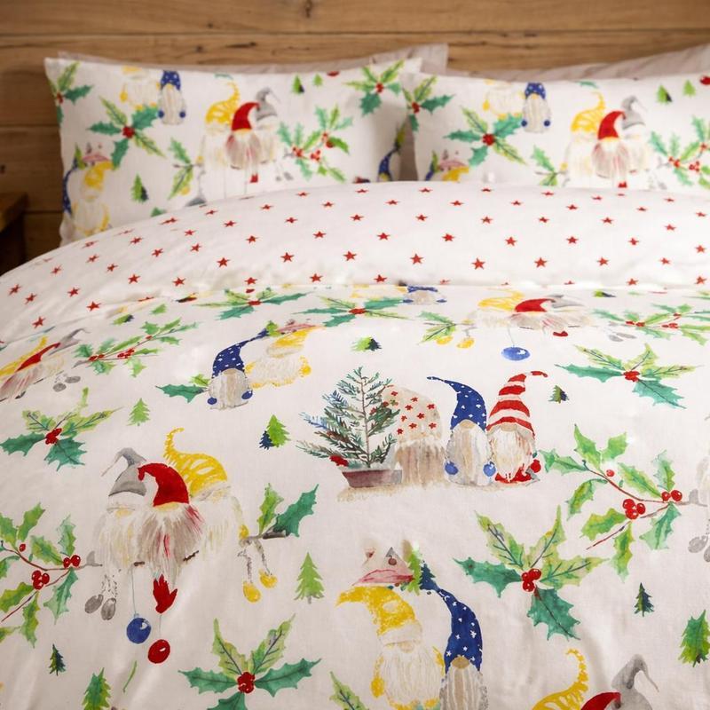 TEMU 3pcs Christmas Gonks Theme Duvet Cover Set – Ultra Soft 52% Polyester & 48% Cotton Blend Bedding Set With 2 Pillowcases | Breathable,
