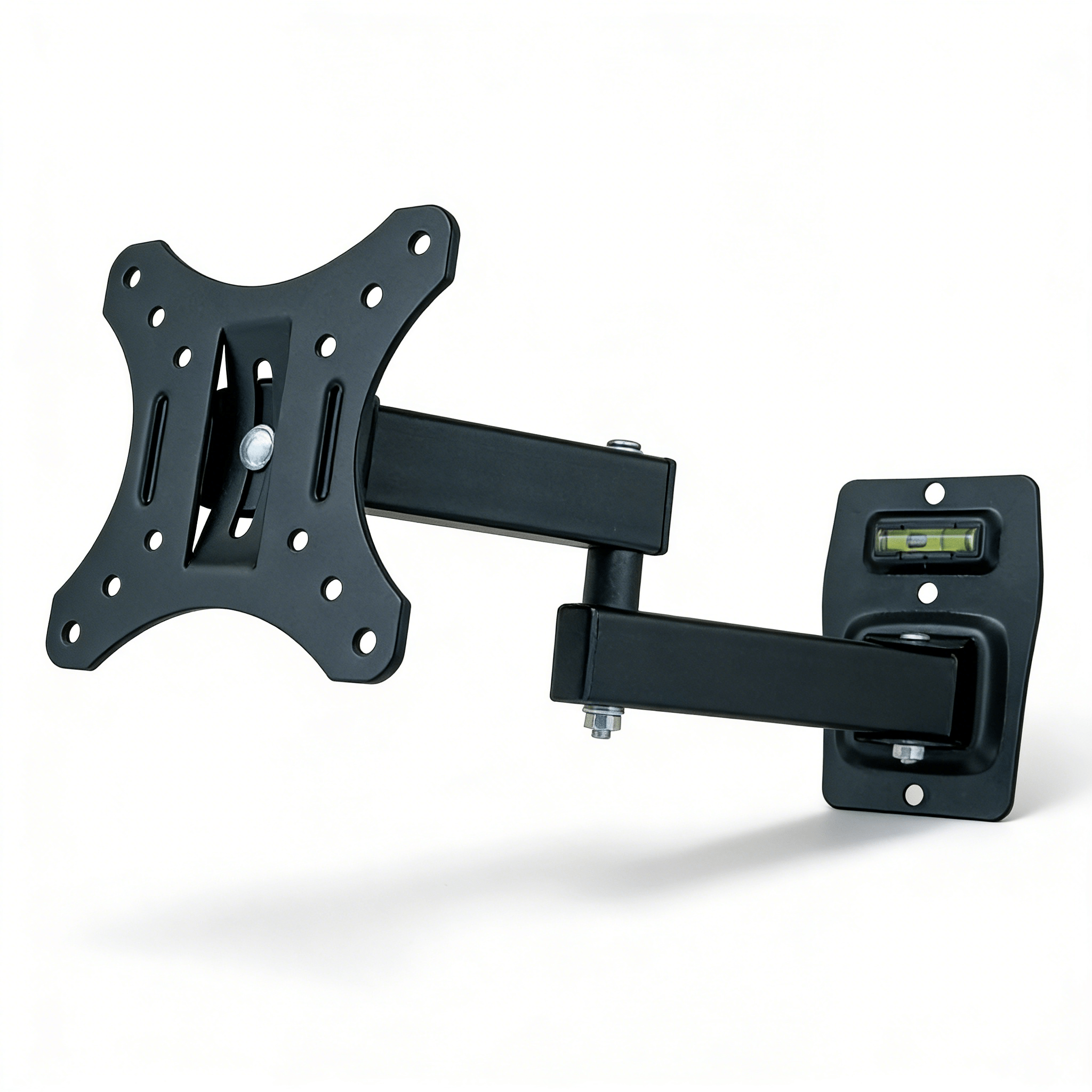 TEMU Soporte de pared para -32 pulgadas con doble brazo articulado, giratorio y extensible, compatible VESA 100x100/200x200, nivel incorporado