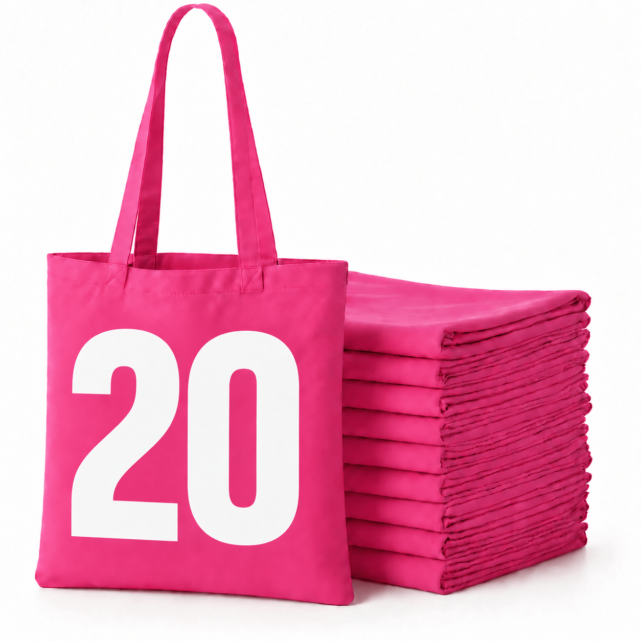 Image of Tote Bags 20 Pack, 38 X 42 Cm, 100% Cotton, Thick 145 Gsm, Reusable Plain Shopping Bags With Long Handles For Groceries, Crafts, Events And Everyday Use