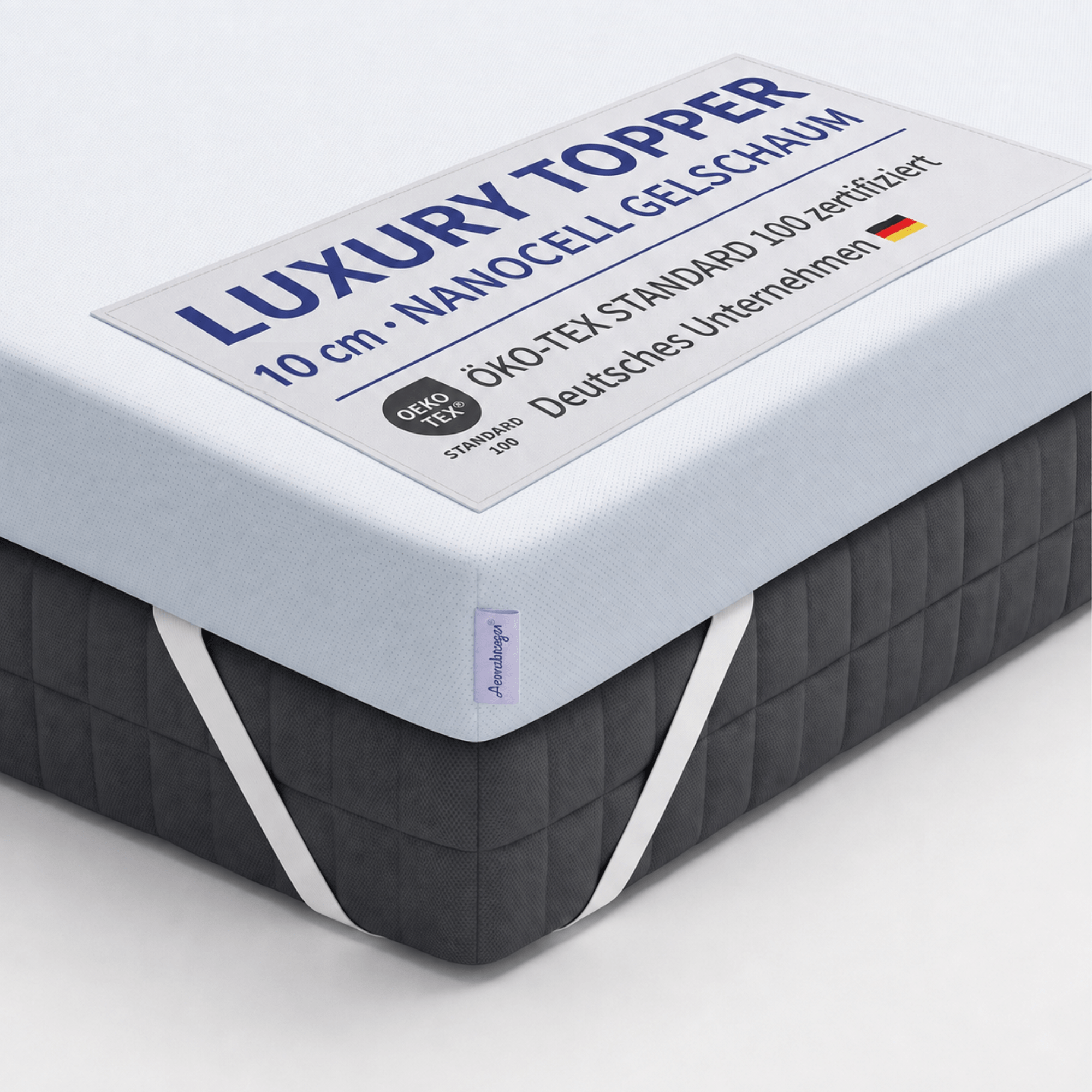 TEMU Matratzen Topper LUXURY | Gel Foam & Foam | waschbarer Bezug | geeignet für Federkern & Matratzen