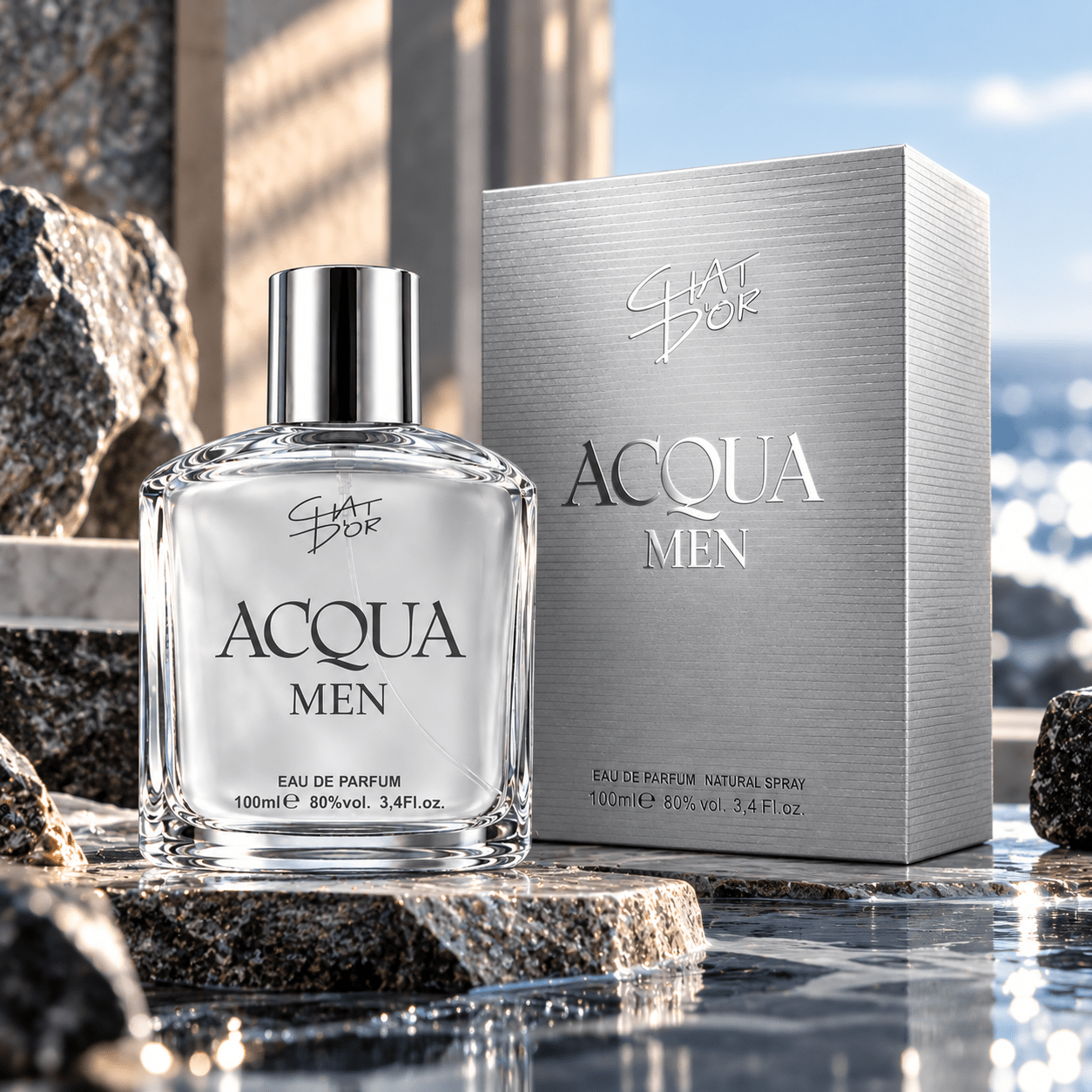 TEMU Acqua Men - Eau de Parfum 100 ml - Perfume para Hombre - Floral Acuática Fresca - Notas de Bergamota, y Neroli con Marinos, Jazmín, y - de ,