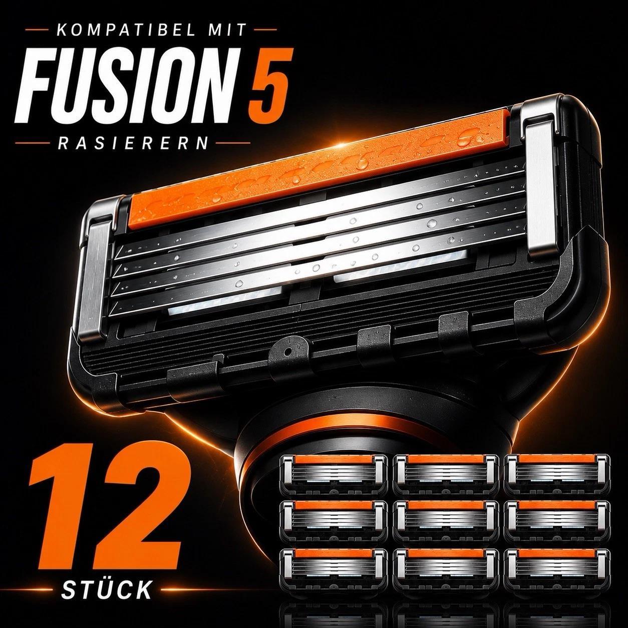 Image of 12x Razor For Gillette Fusion 5 Proglide Stainless Steel Replacement Razor