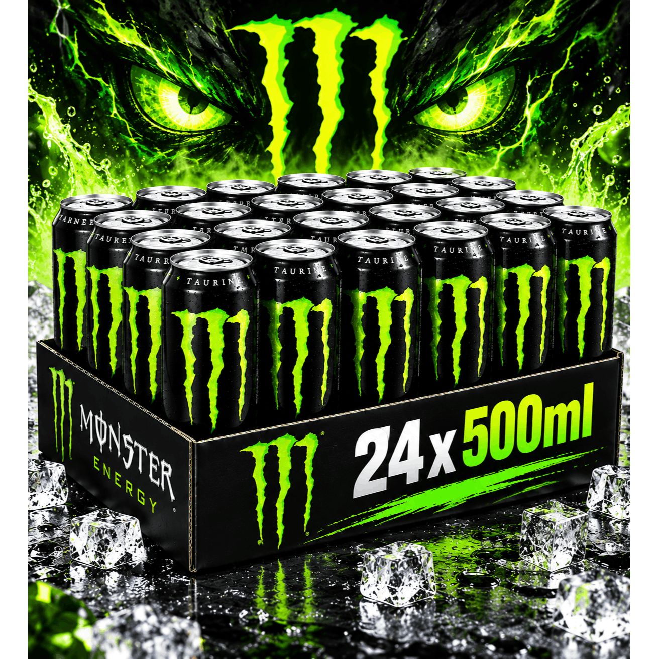 TEMU Monster Energy 24 X 500ml Original Energy Drink Cans