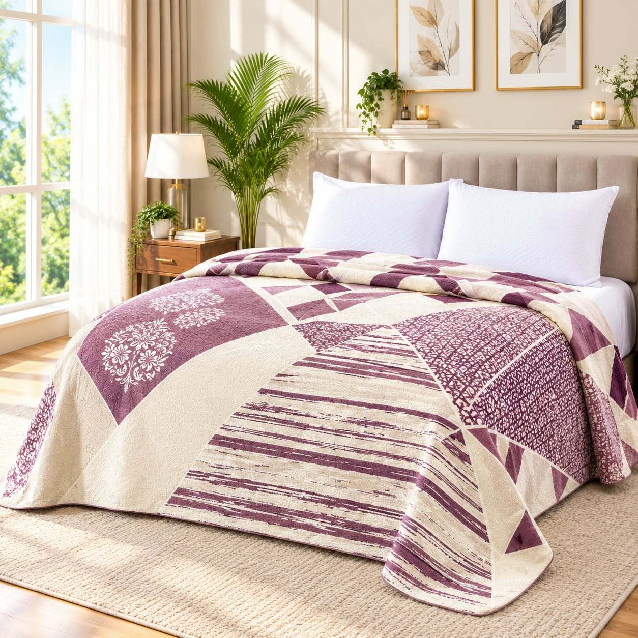 TEMU de Franela 210x240 cm Estampada — Polar y para Cama de Matrimonio con Elegantes Diseños, Varios Modelos y Colores