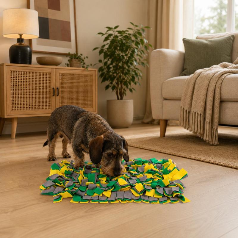Image of Sniffing Mat For Dogs, Promotes Concentration, Stress Relief And , Made Of Fleece, Machine Washable, With Non-slip .