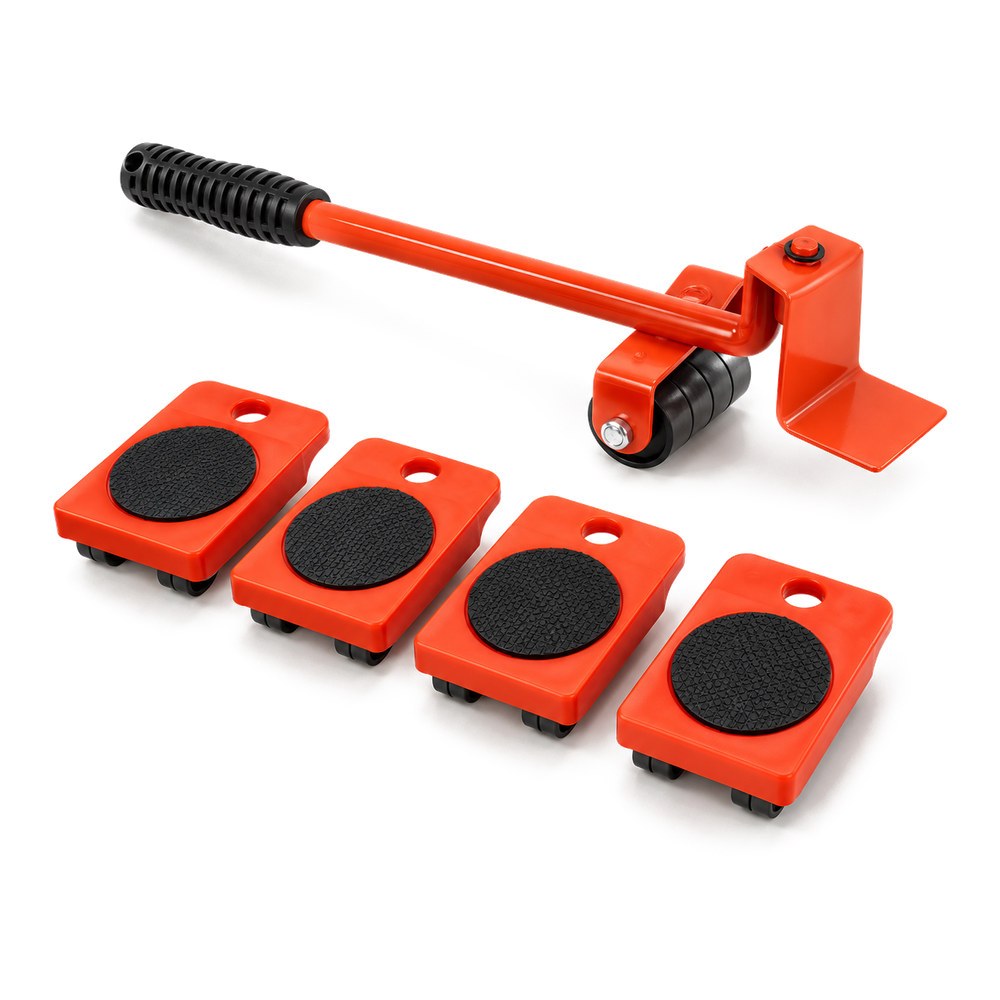 TEMU Kit para Mover Muebles de 5 Piezas con Palanca Elevadora y con Ruedas
