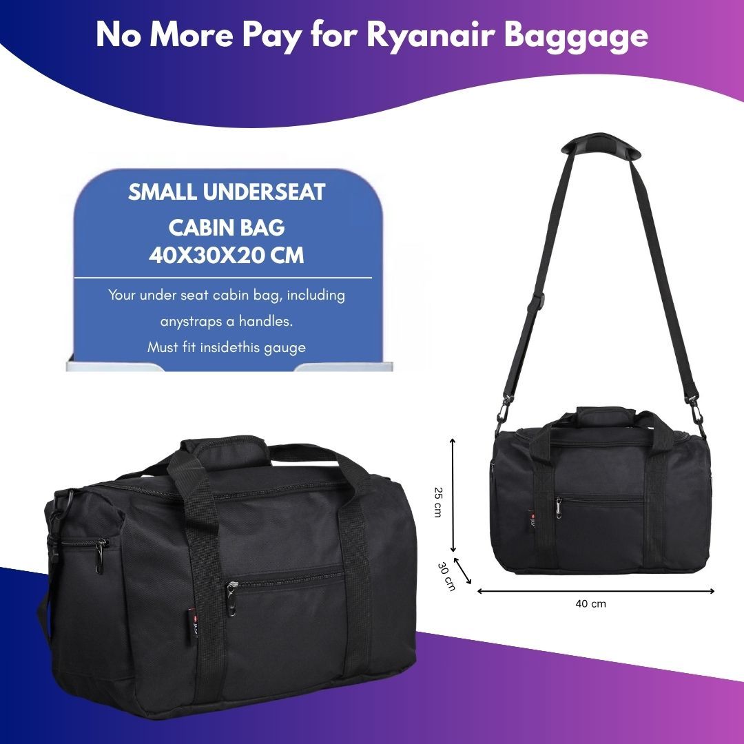 TEMU Ryanair Cabin Bag 40x30x20cm Lightweight Duffel With Shoulder Strap And Pocket