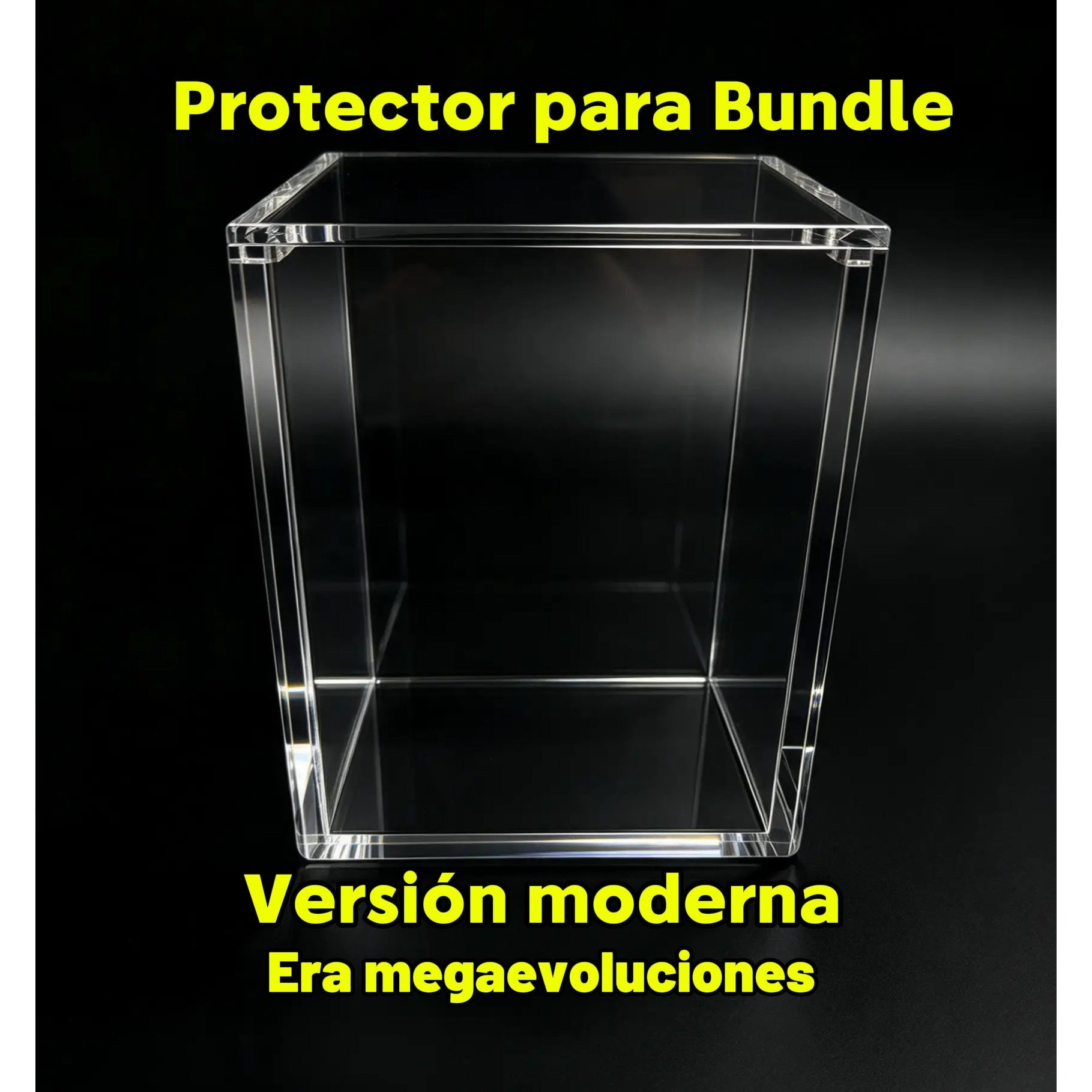 TEMU Protector Acrílico para Booster Bundle Megaevolución Nueva Medida, Expositora Transparente Rígida con Cierre [Magnético], para Bundle de Sobres