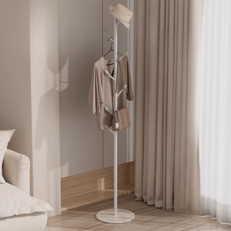 TEMU Perchero con forma de árbol con 7 ganchos, acero al carbono - Material: acero al carbono + piedra - 7 perchas para bolsos, sombreros, ropa, etc.