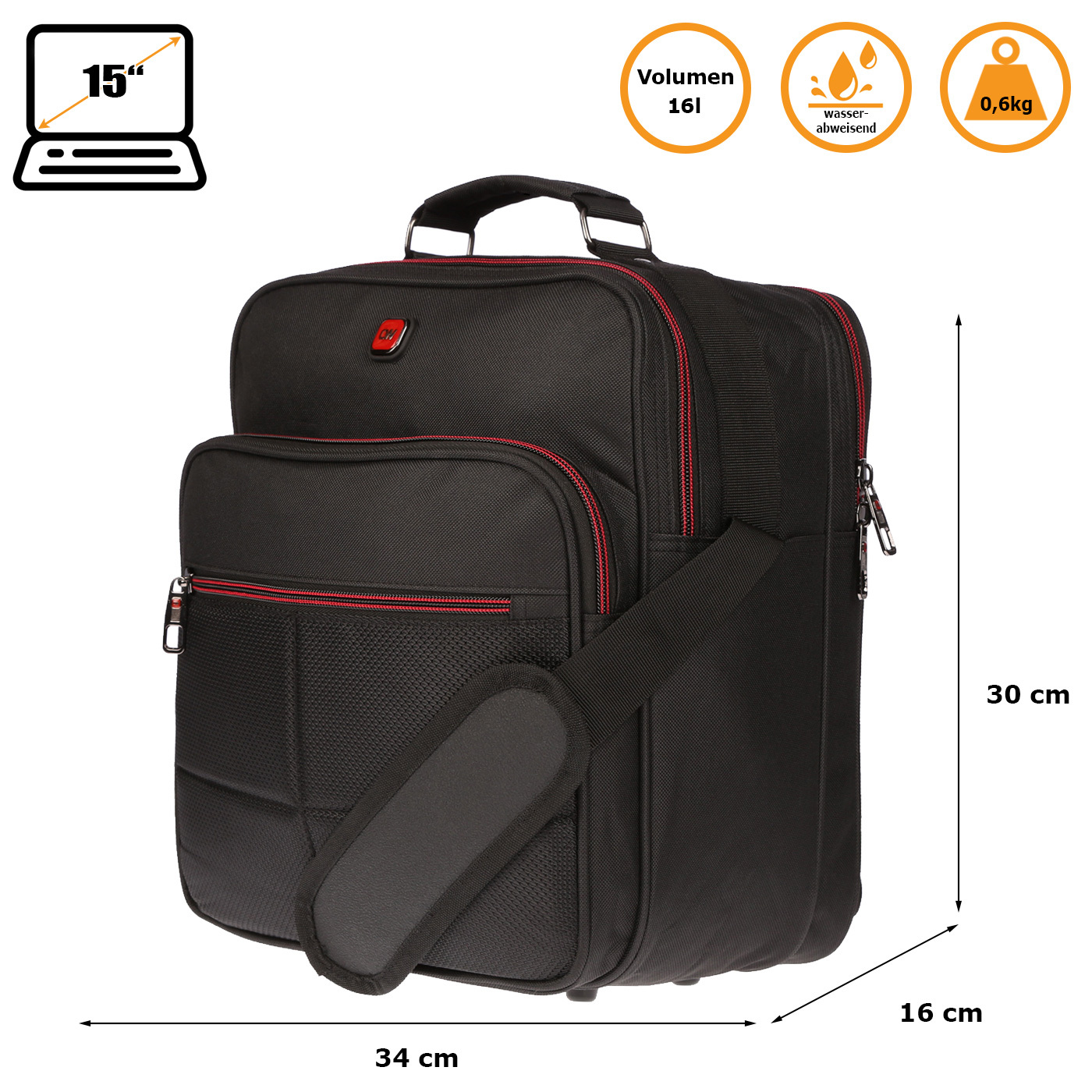 Image of Xl Large Men' Shoulder Bag Work Bag 1680d Water-resistant Tear-resistant Nylon Construction Site Handyman