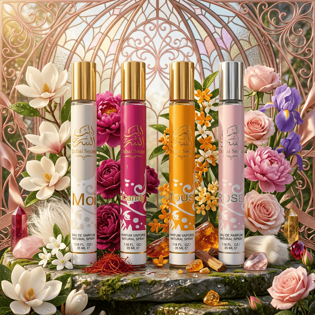 TEMU Parfum de Poche - Lot de 4 Eaux de Parfum 35ml, Mini Collection de Parfums de Voyage, Parfums Floraux, Floraux-Fruités et