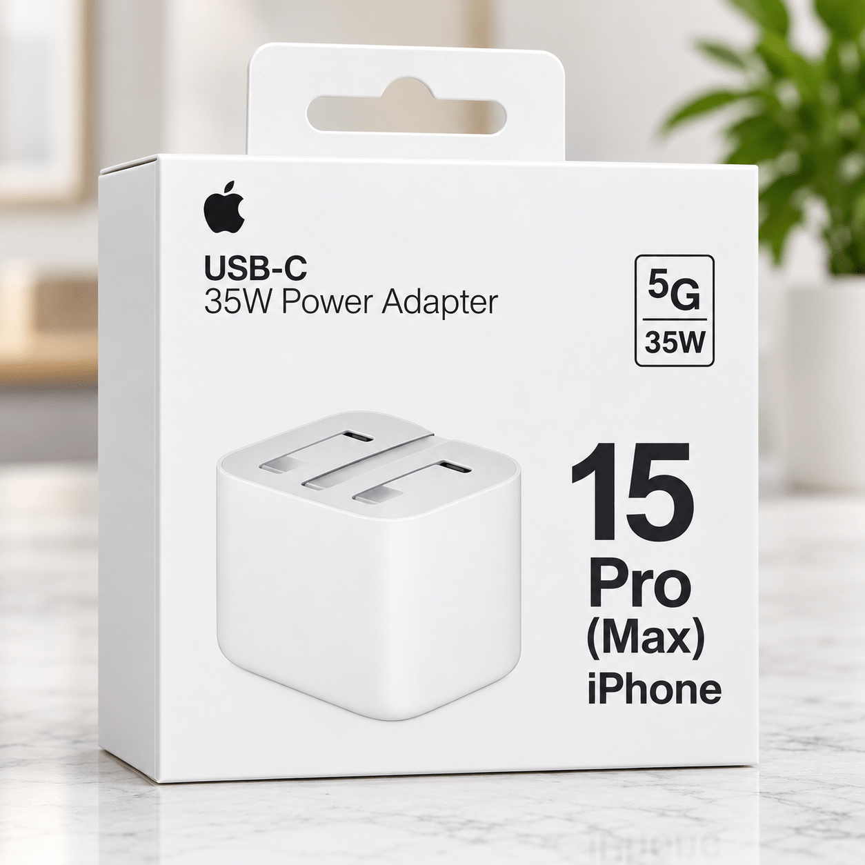 TEMU Apple Original 35W USB-C Power Adapter Fast Charger for iPhone, Compact Dual Port for Smartphones Tablets and Laptops, High Delivery Charging