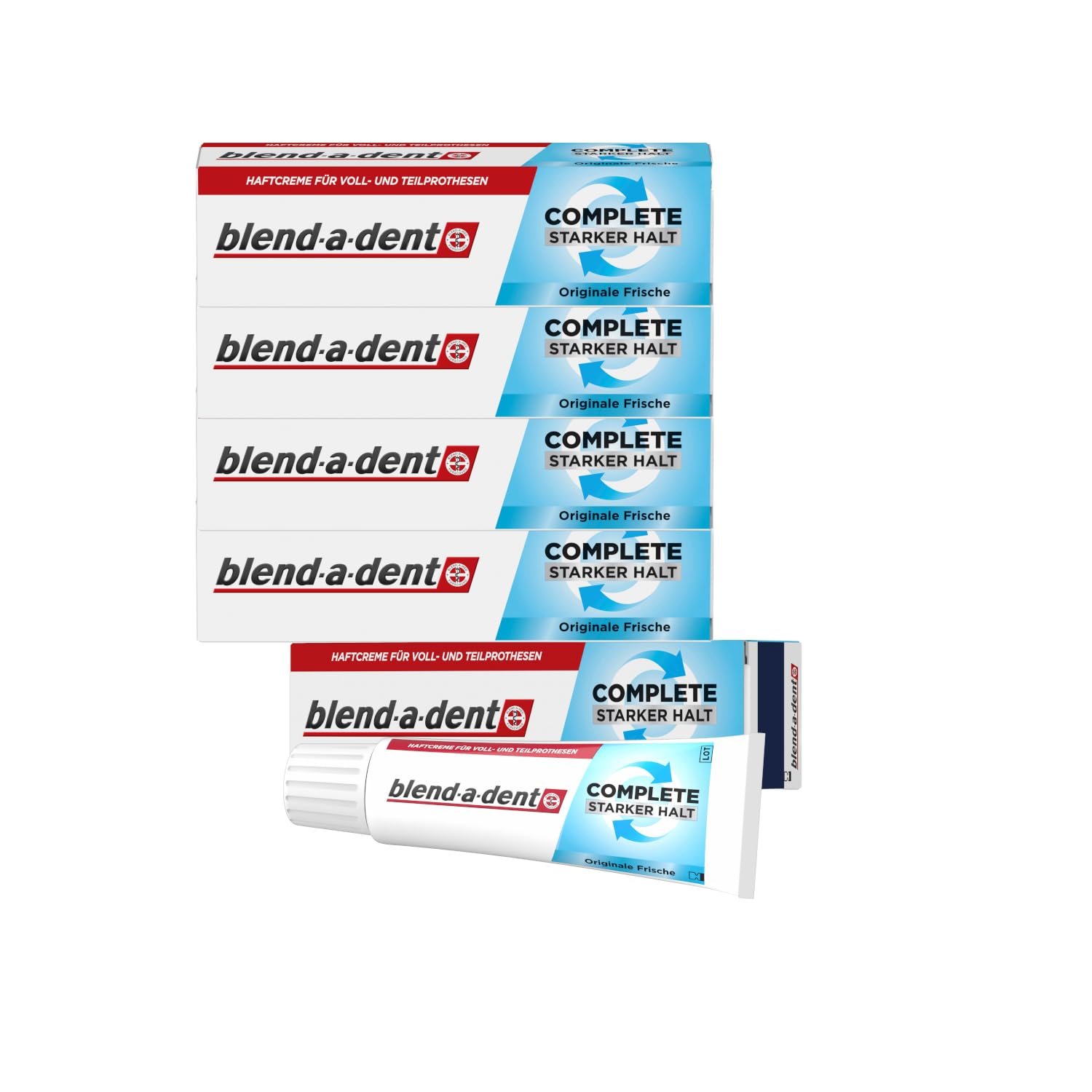 Image of -dent Complete Original Freshness - Adhesive Cream For Full And Partial Dentures, , , And - 5-pack (5 G)