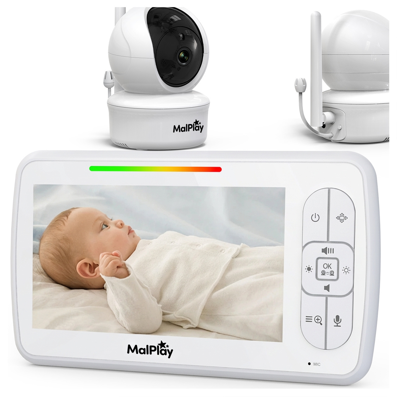 Image of Electronic Nanny Camera Live Rotating Vox Lcd 5"